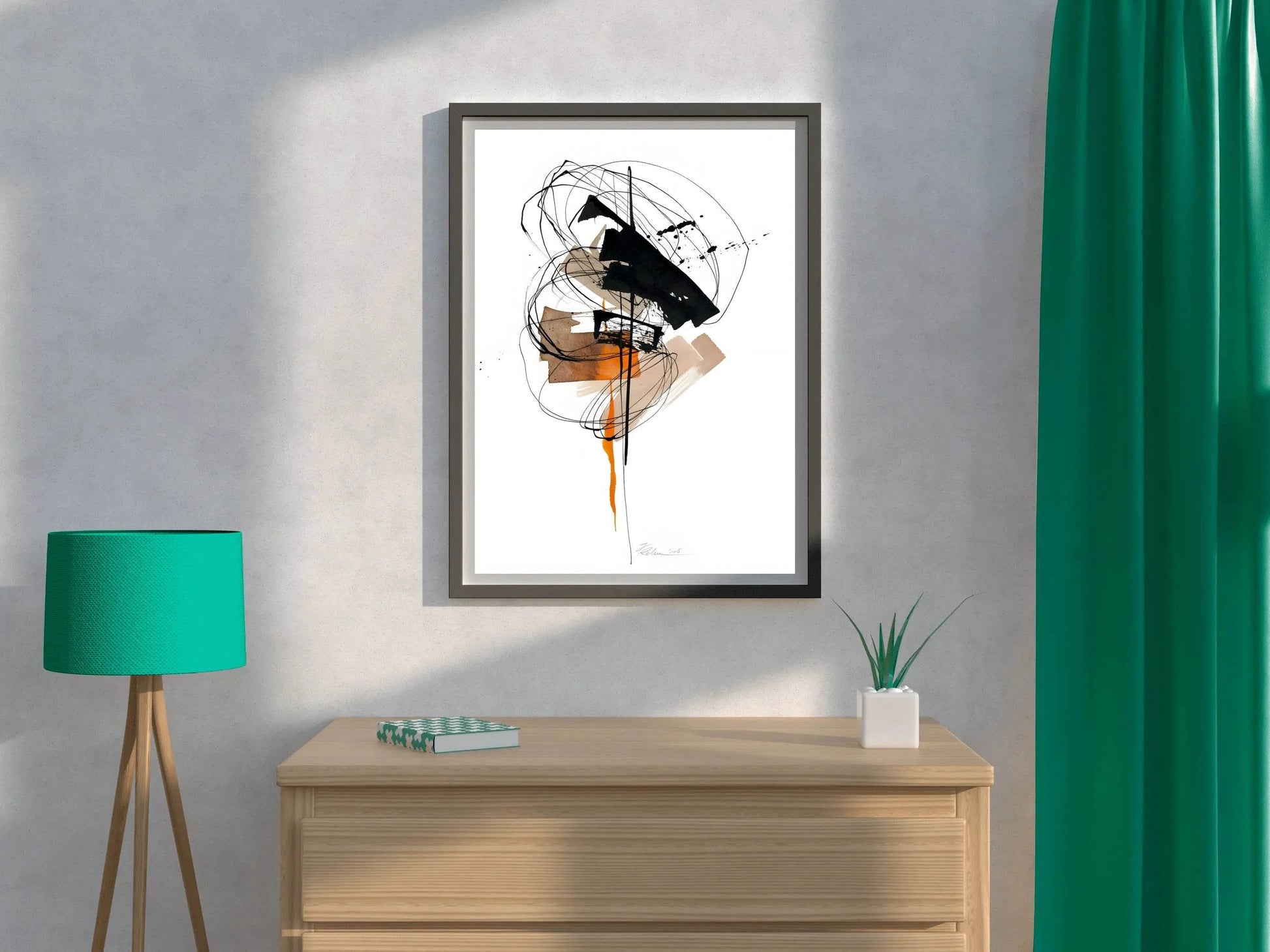 Ink Explosion Face Shape Modern Art - beink online art store