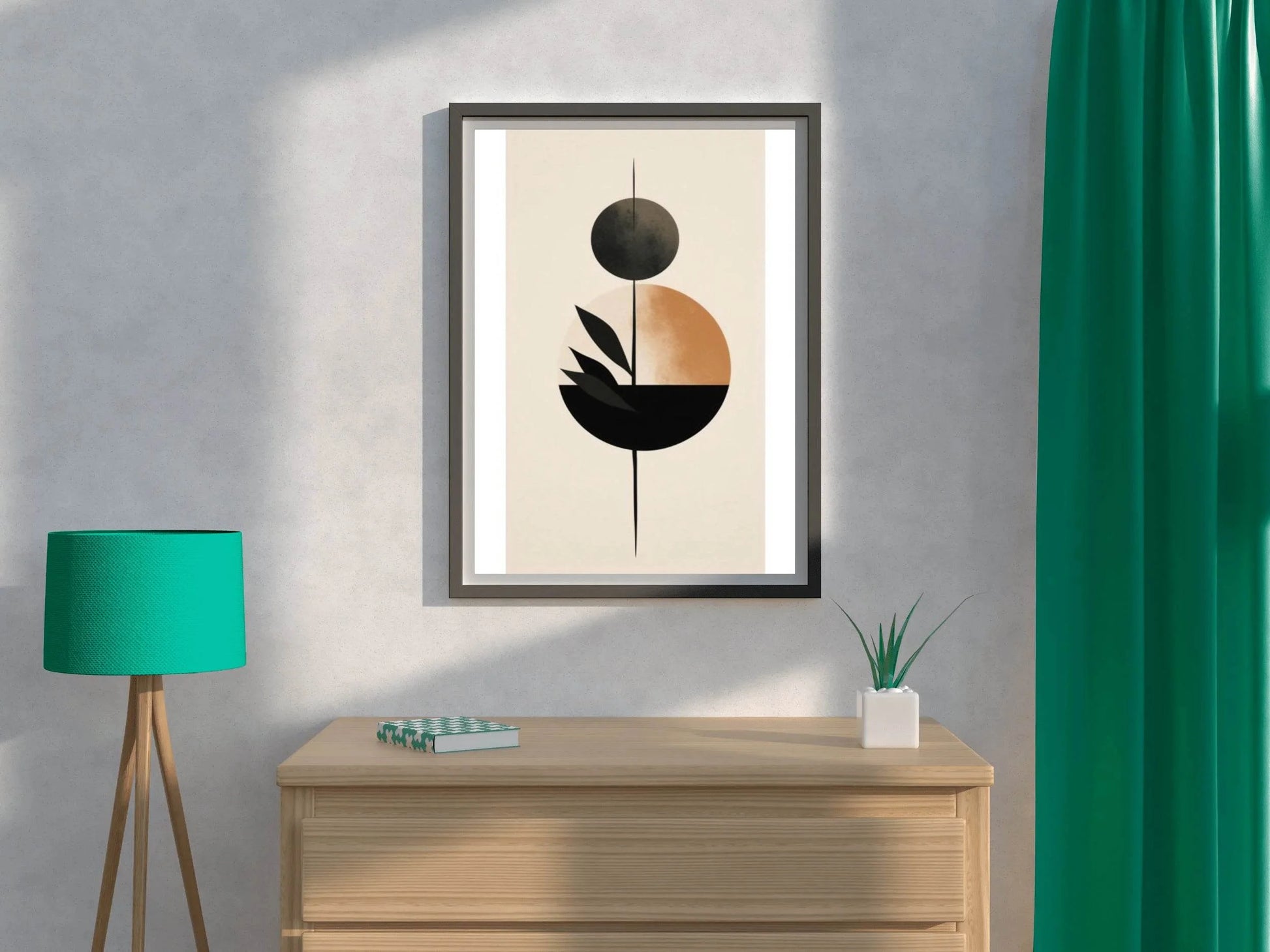 Geometric Circular Shape Abstract Wall Art - beink online art store
