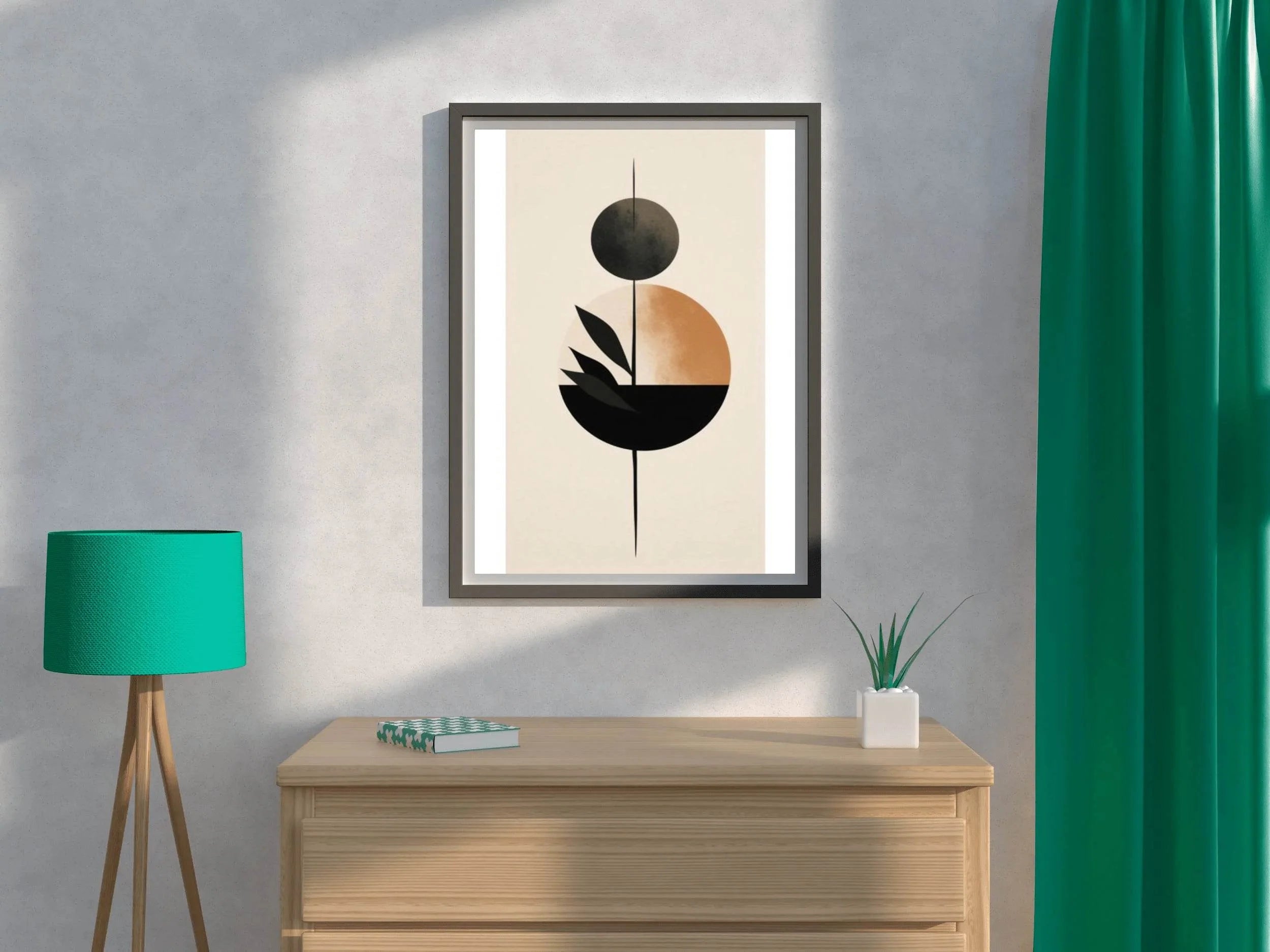 Geometric Circular Shape Abstract Wall Art - beink online art store