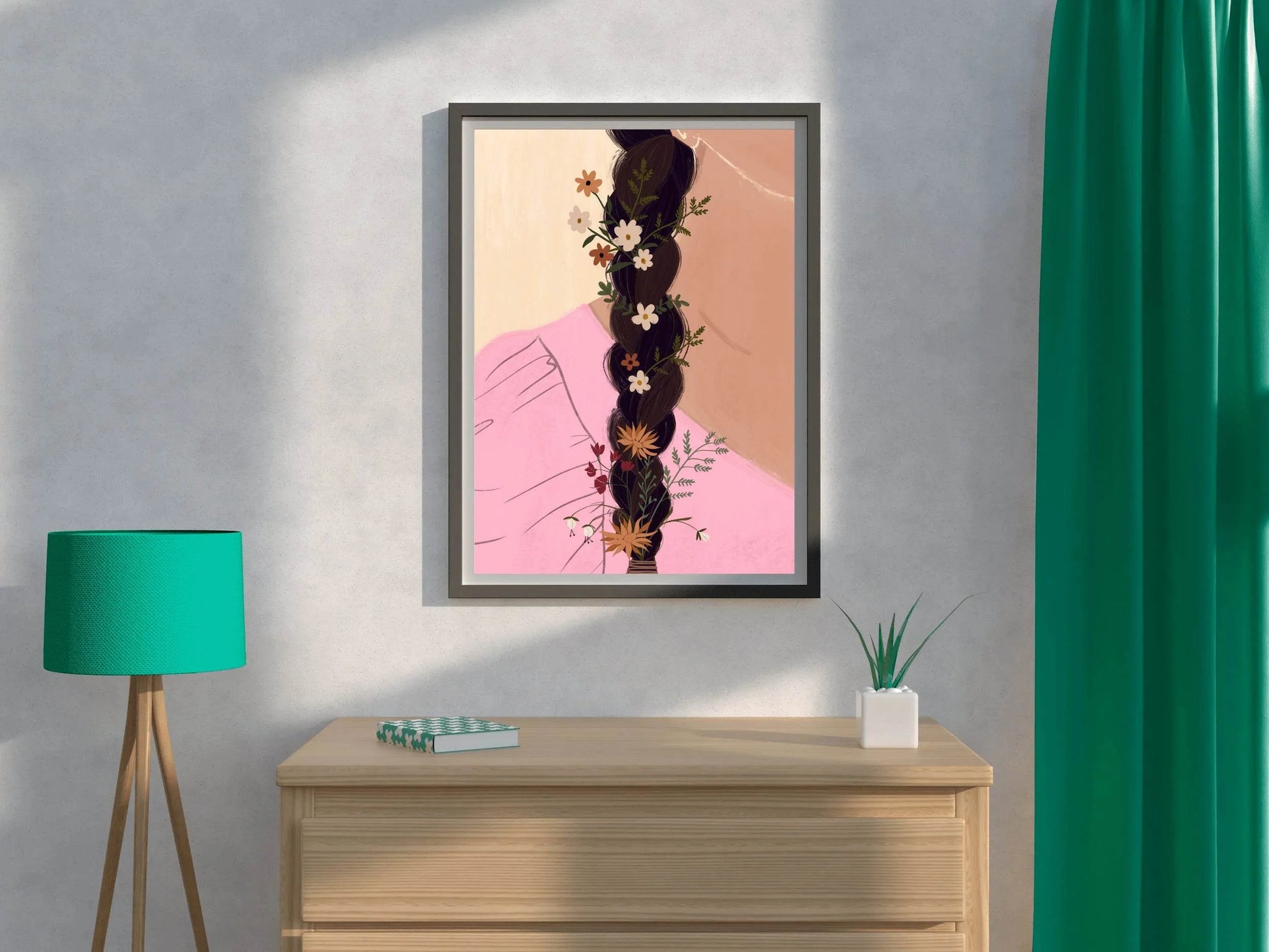 Braided Hair of A Girl Wall Art - beink online art store