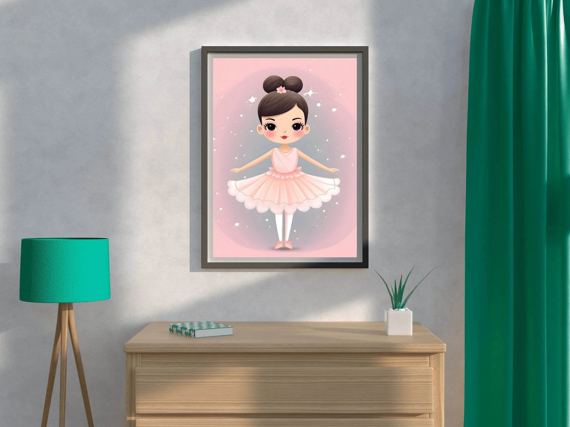 Little Ballerina illustration Wall Art - beink online art store