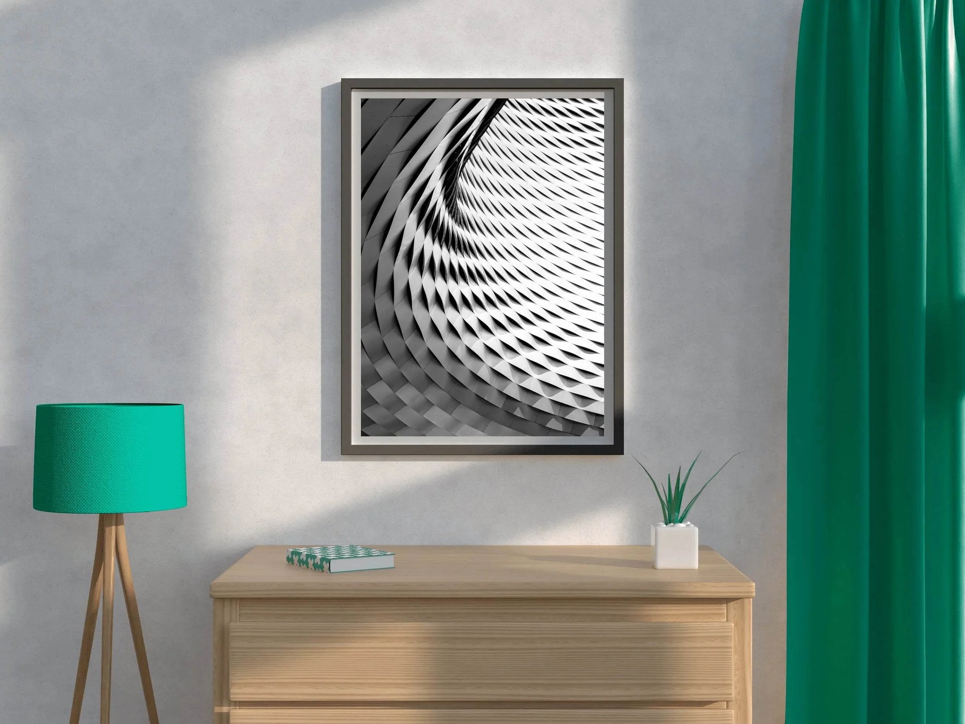 White Architecture Abstract Wall Art - beink online art store
