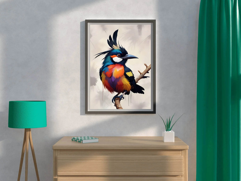 Watercolor Kingfisher Bird Wall Art - beink online art store