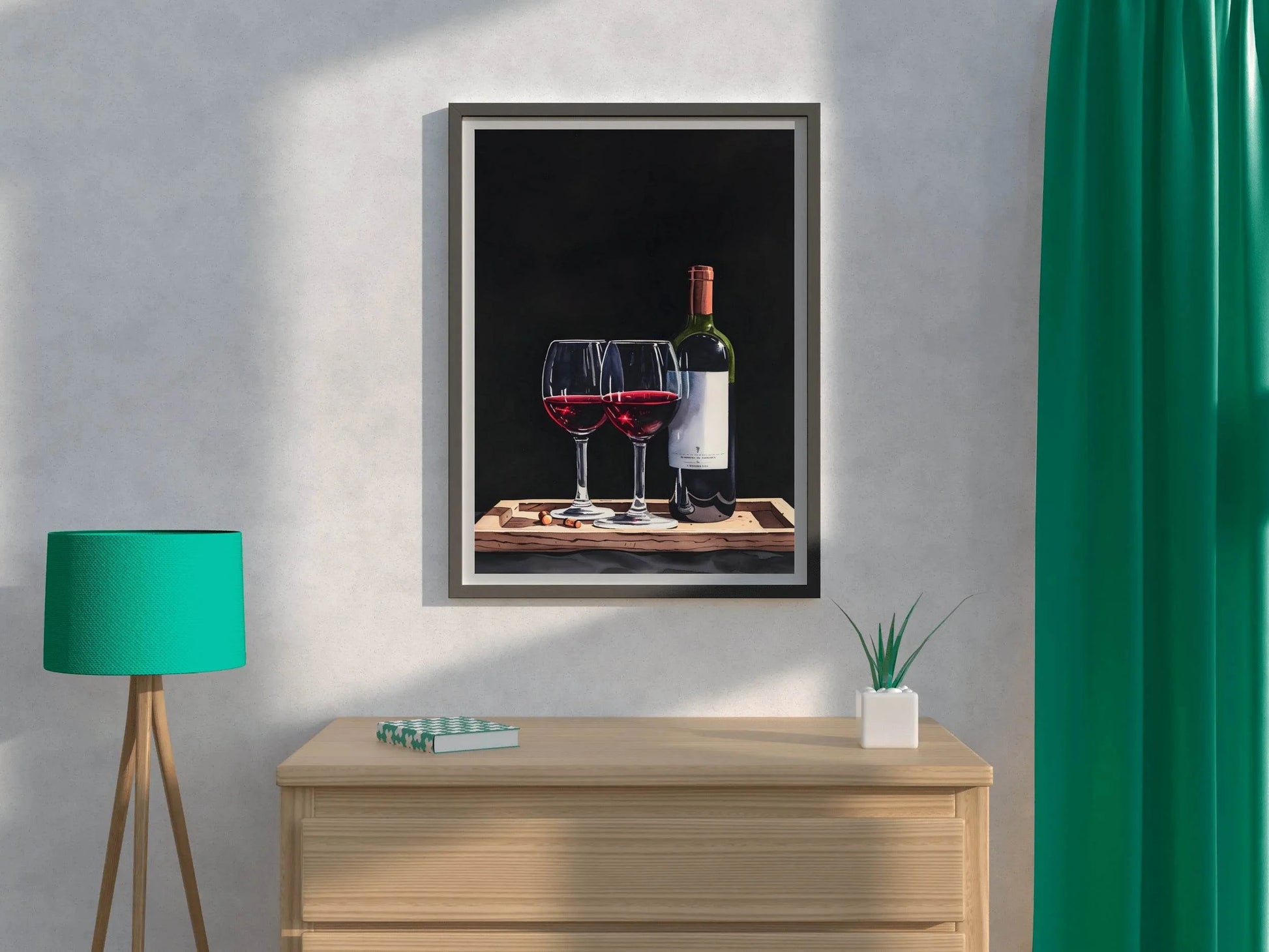Wine Bottle and Glass Wall Art - beink online art store