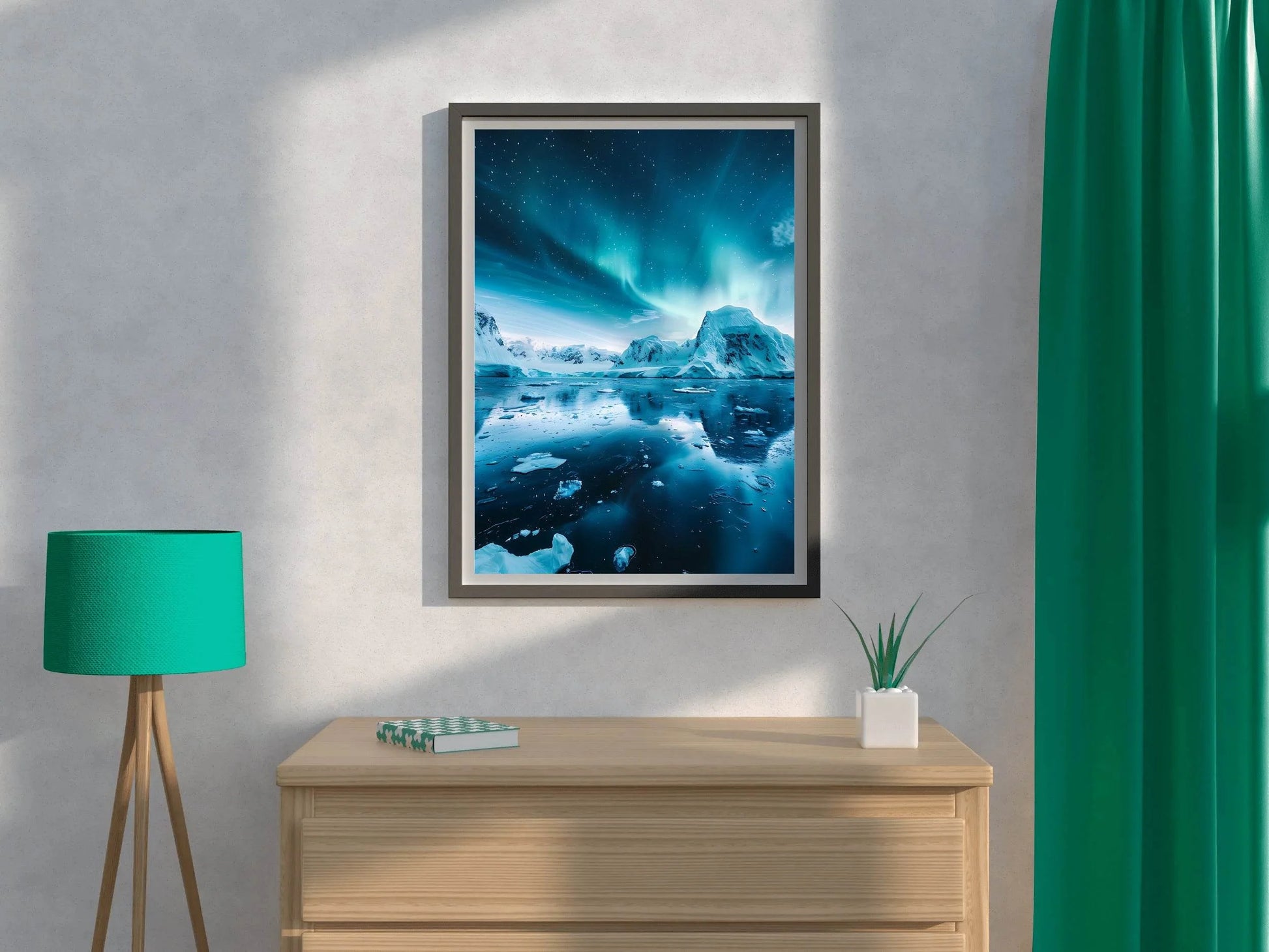 Arctic Aurora Reflection Wall Art - beink online art store