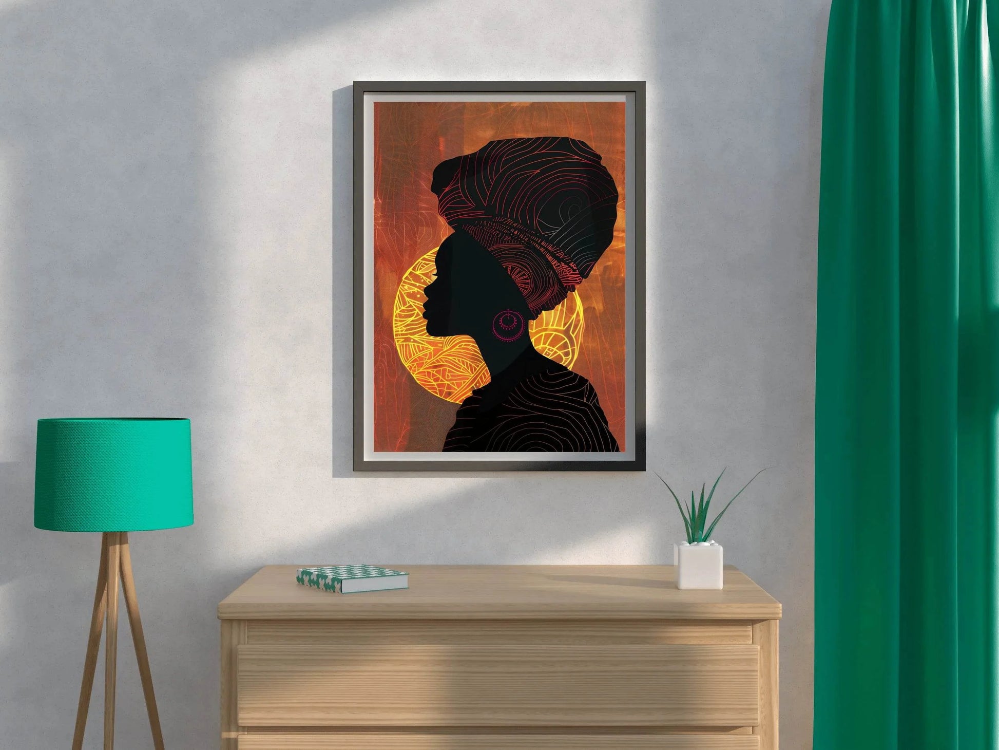 Black Woman Framed Canvas Wall Art - beink online art store