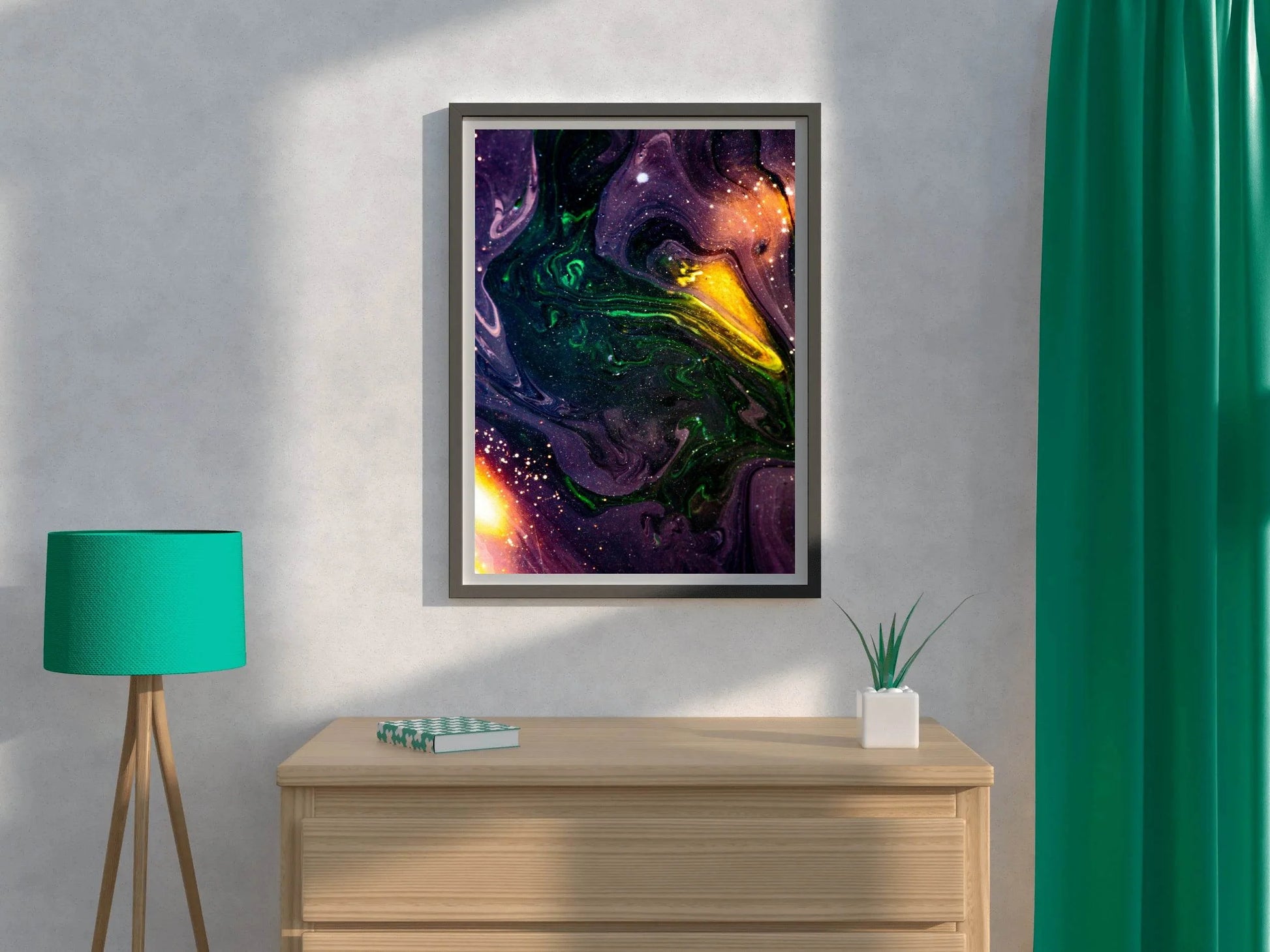 Galaxy with Oil Paint Abstract Wall Art - beink online art store
