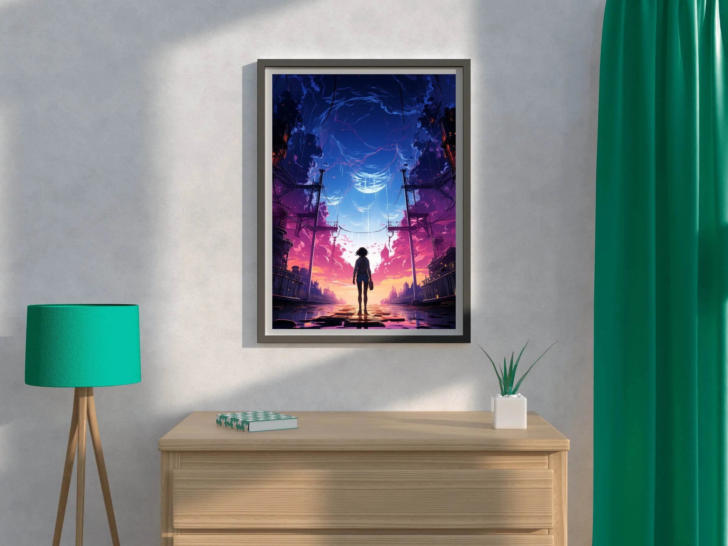 Fantasy Anime Storm Wall Art - beink online art store