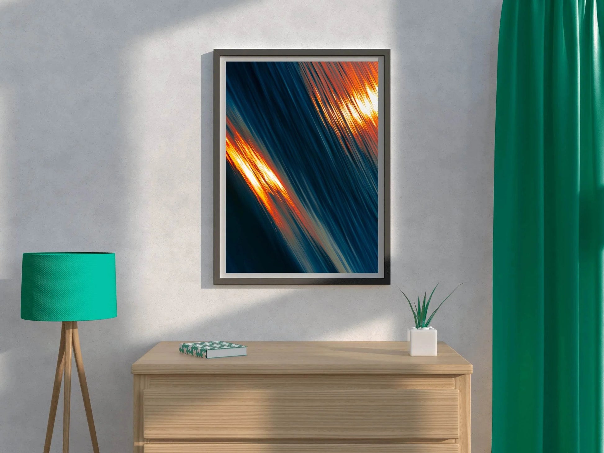 Stripe Shinny Lines Abstract Wall Art - beink online art store