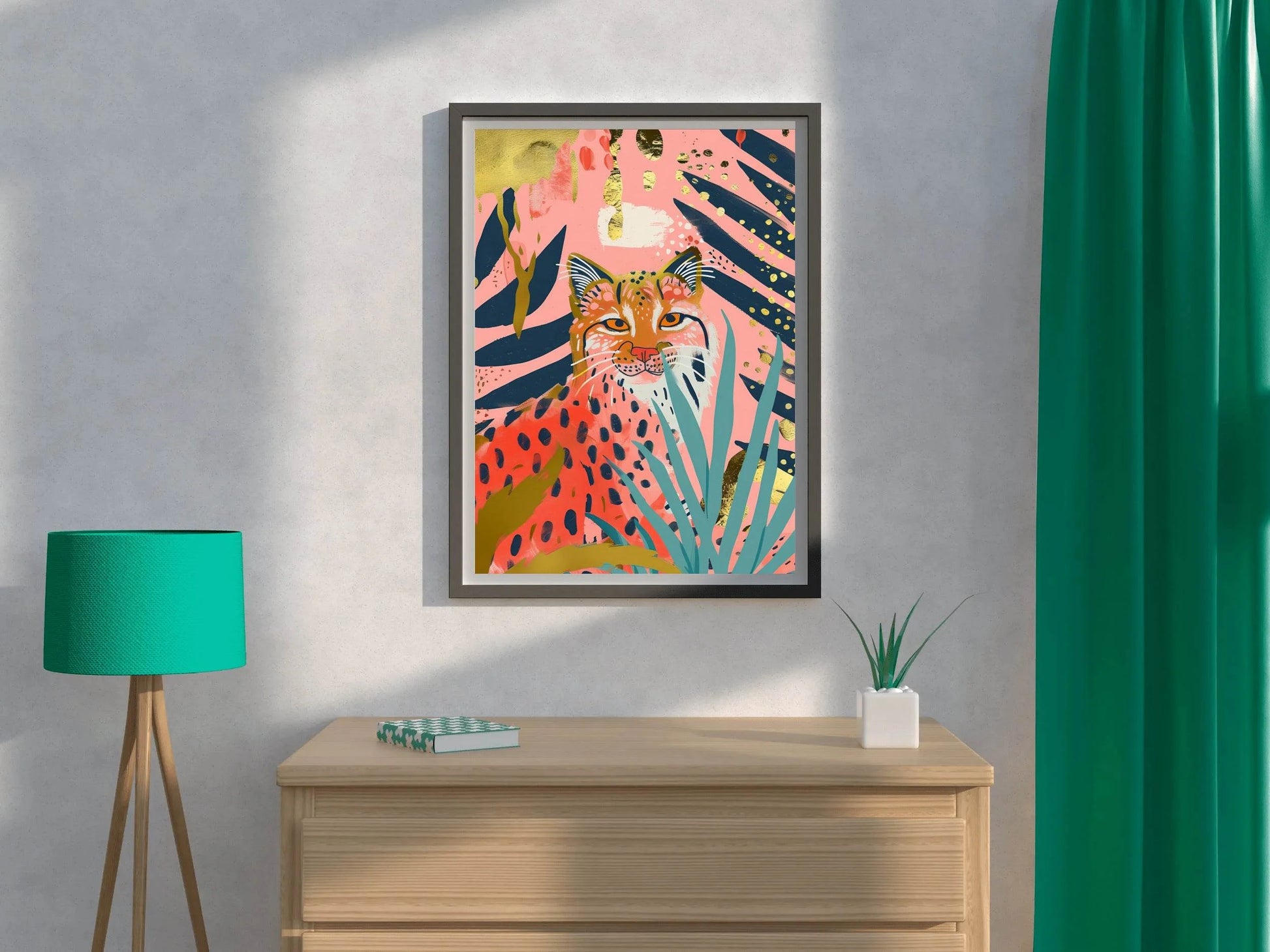 Oil Painting of Leopard in the Jungle - beink online art store