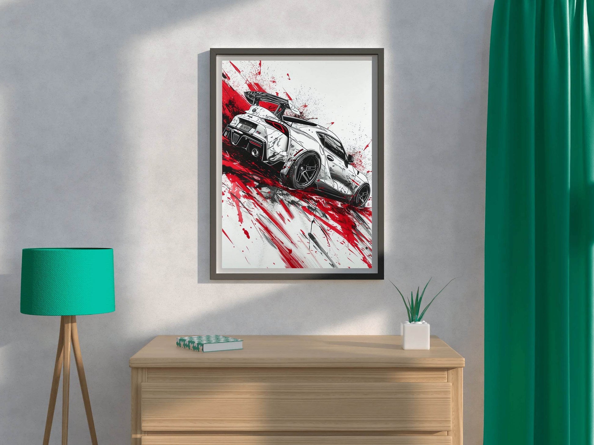 Drift Toyota GR Supra Wall Art - beink online art store