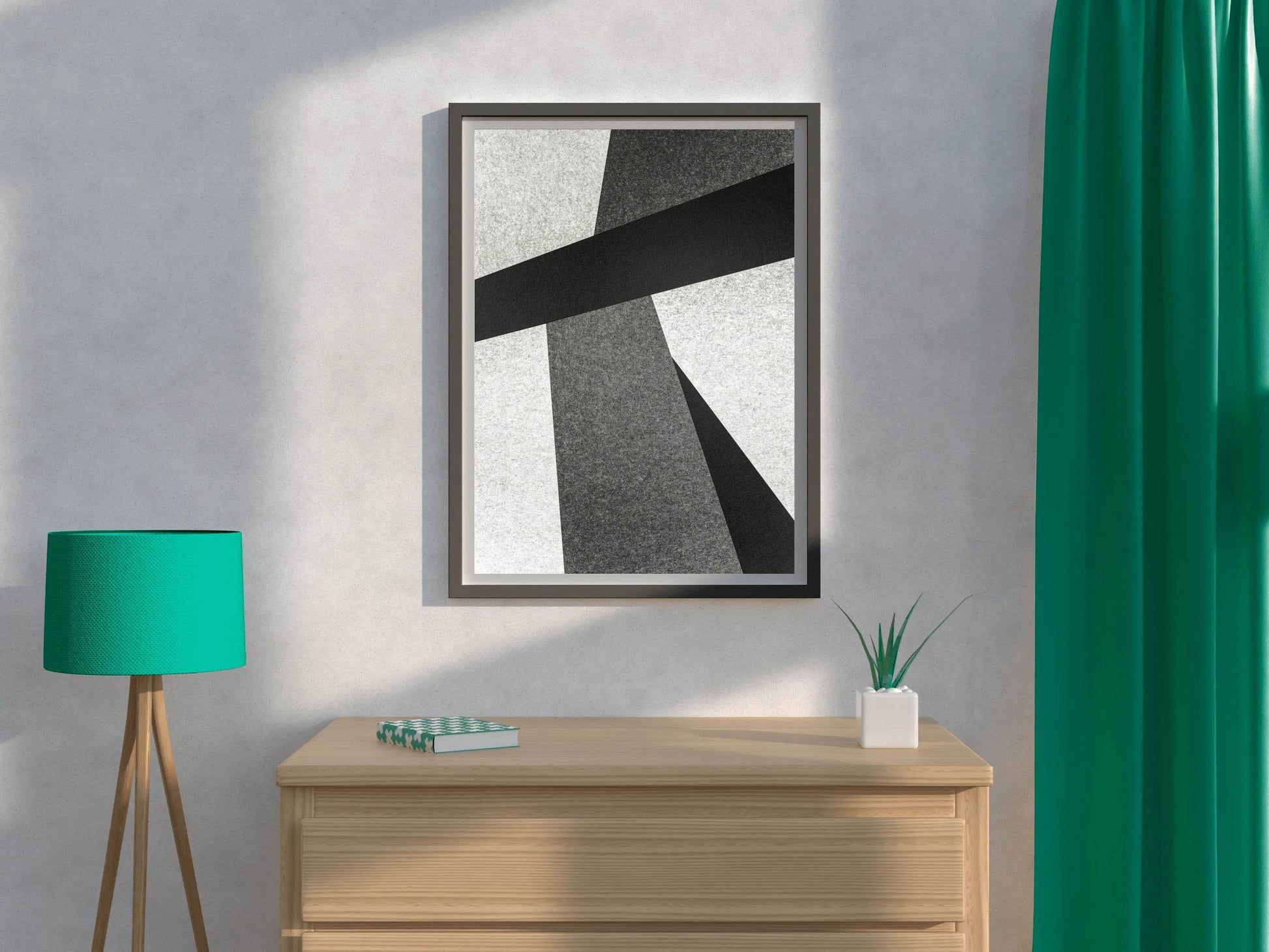 Black and White Lines Abstract Wall Art - beink online art store
