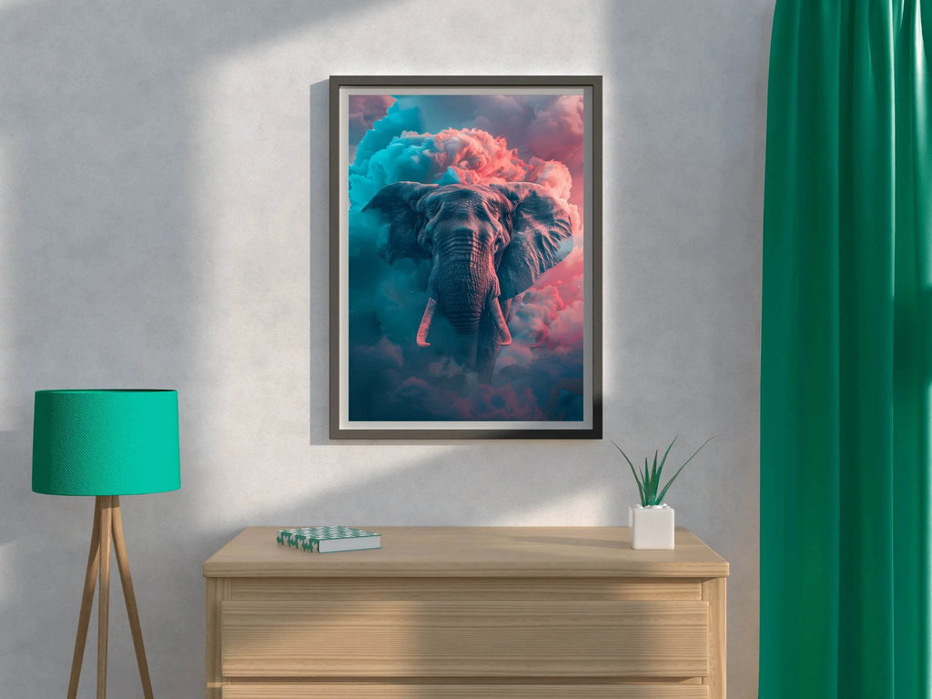Indian Elephant Animal Wall Art - beink online art store