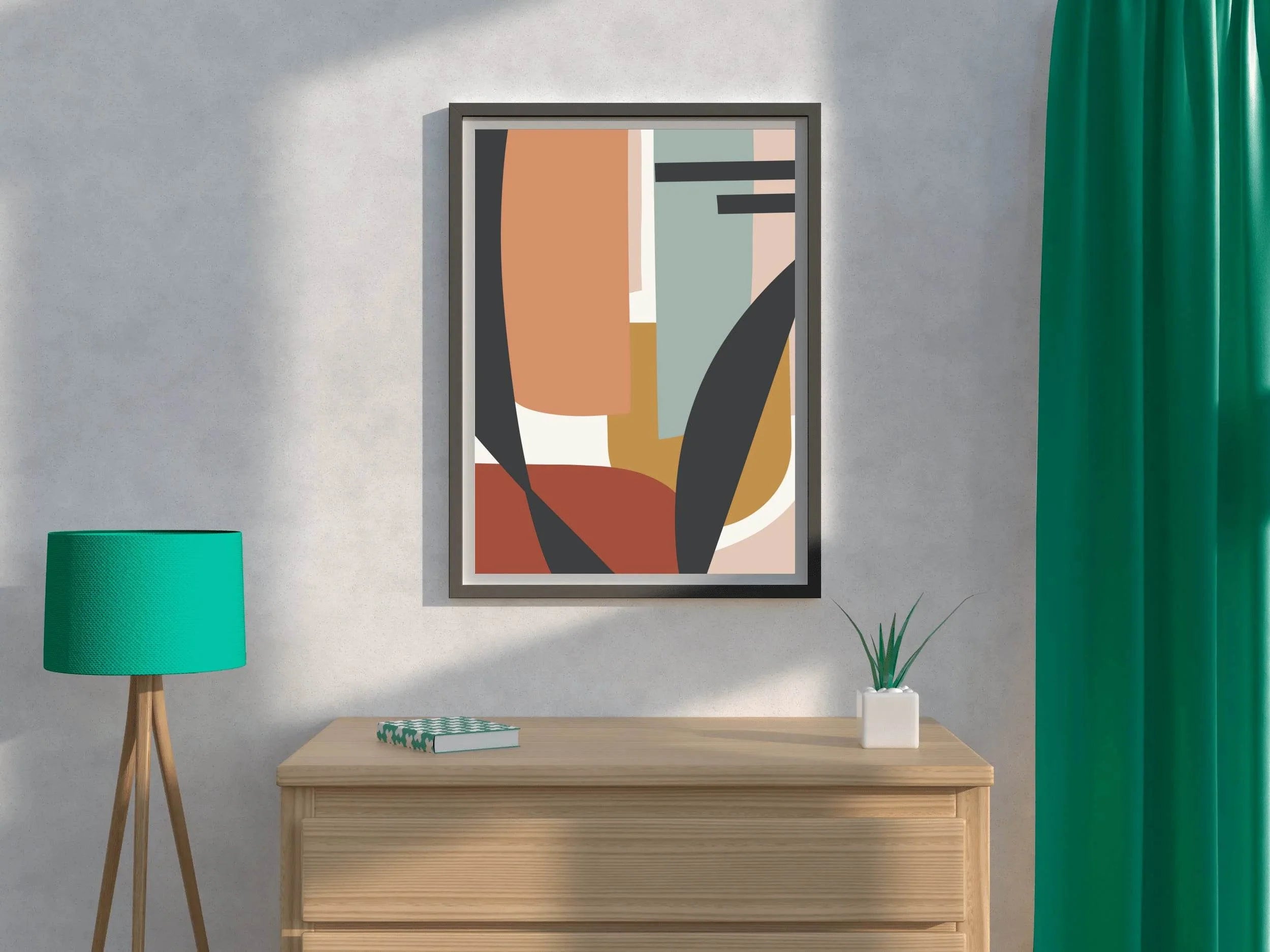 Illustration Abstract Design with Various Shapes ArtWork - beink online art store