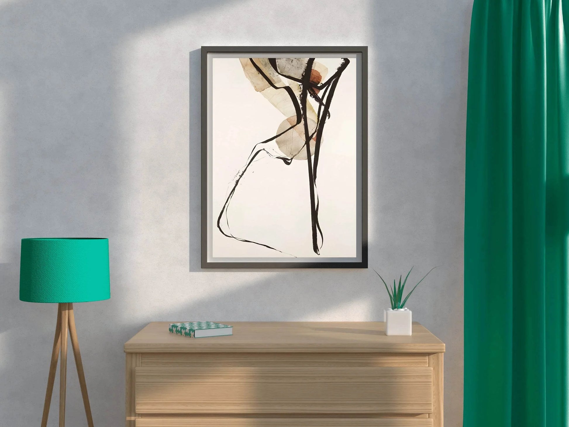 Watercolor Dynamic Lines Modren Wall Art - beink online art store