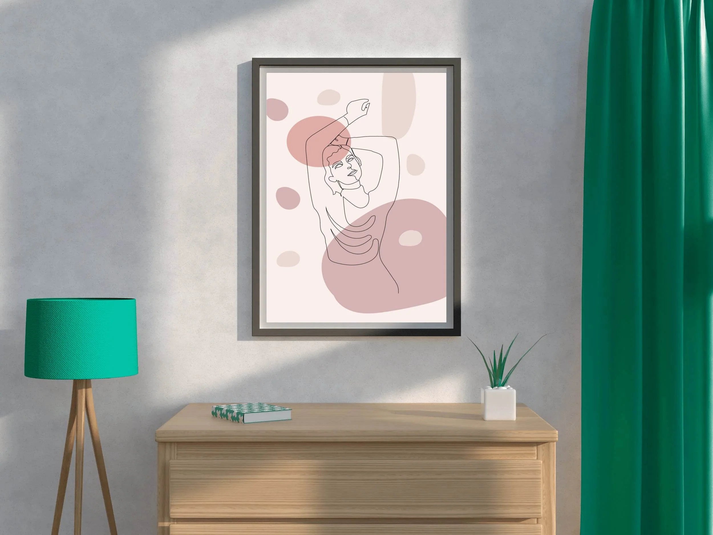 Bust Painting of Beautiful Woman Wall Art - beink online art store
