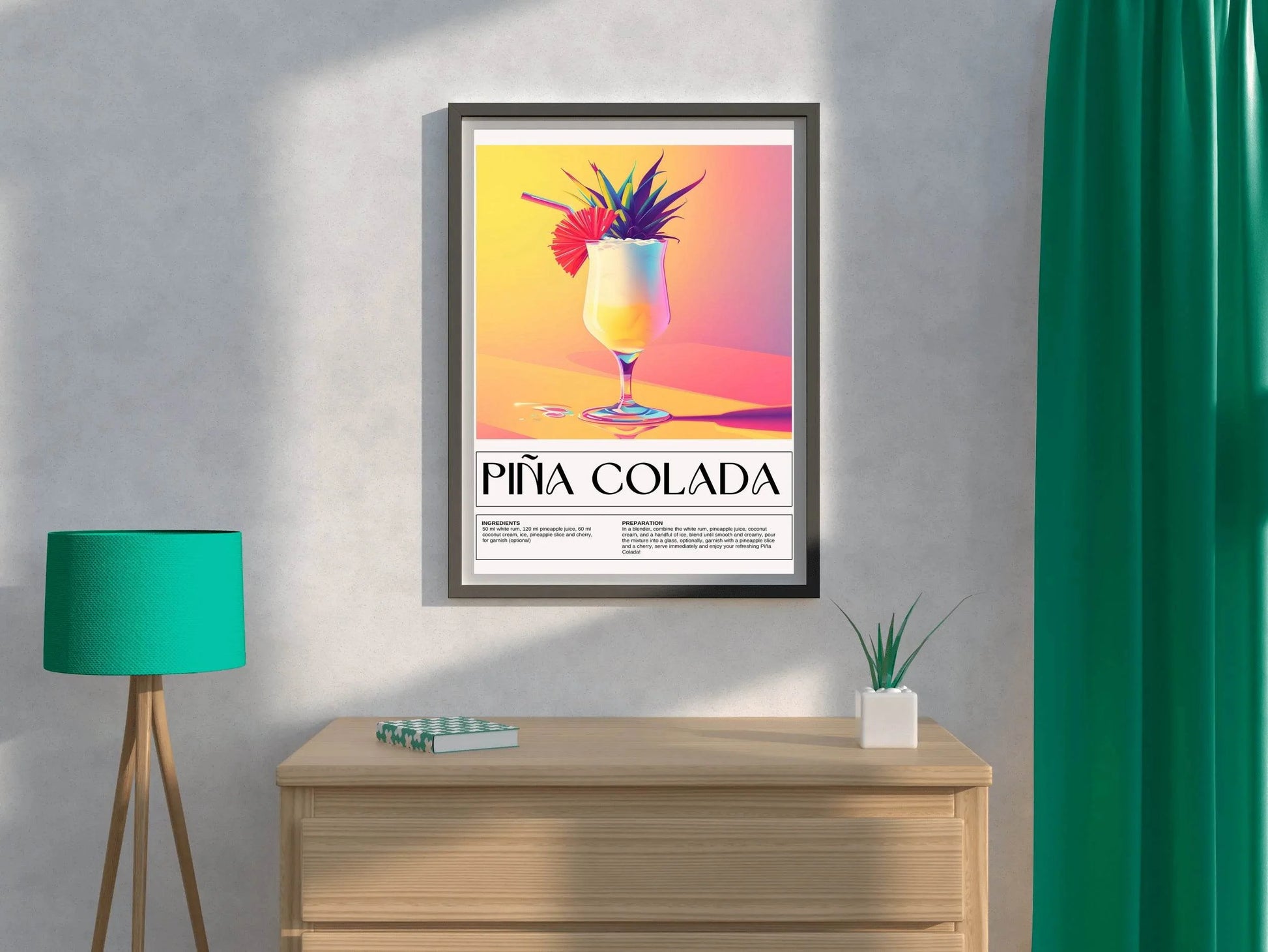 Pina Colada Cocktail Wall Art - beink online art store