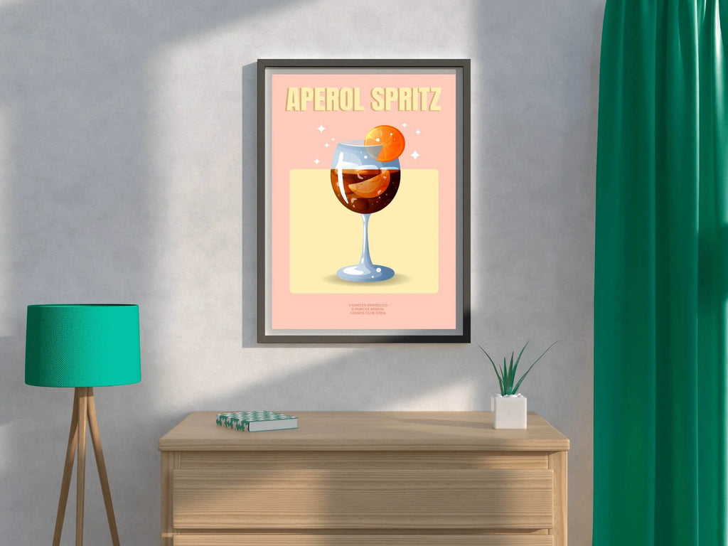 Orange Carbonated Cocktail Wall Art - beink online art store