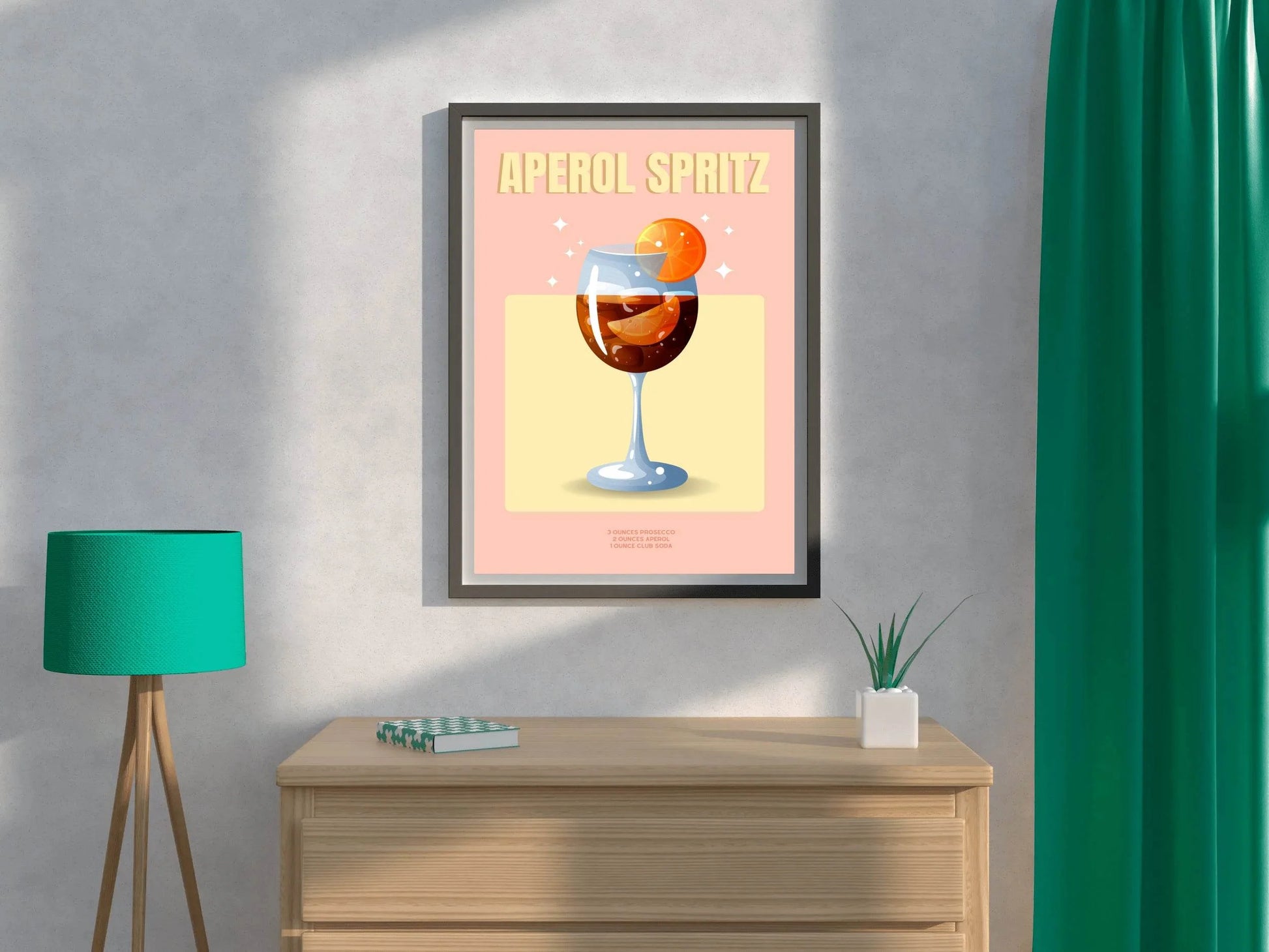 Orange Carbonated Cocktail Wall Art - beink online art store
