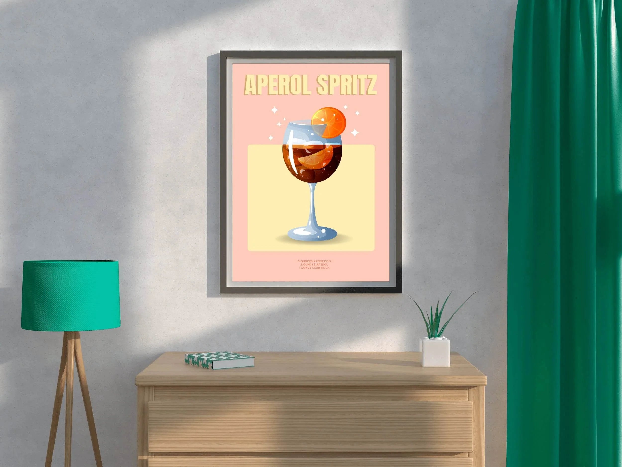 Orange Carbonated Cocktail Wall Art - beink online art store