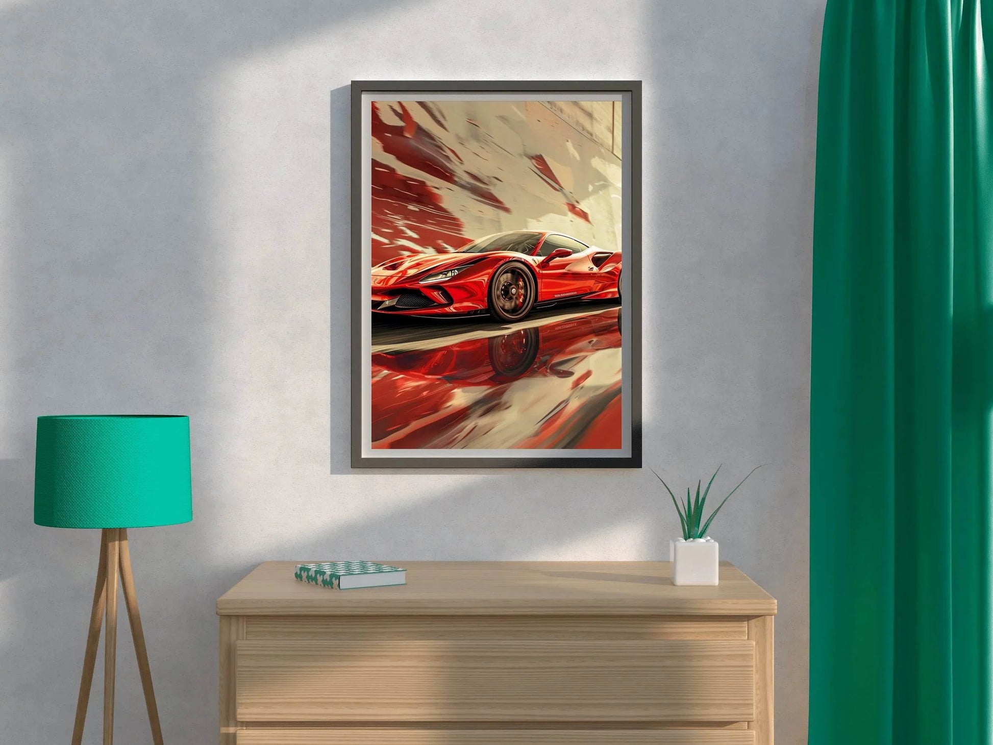 Red Ferrari F8 Wall Art - beink online art store