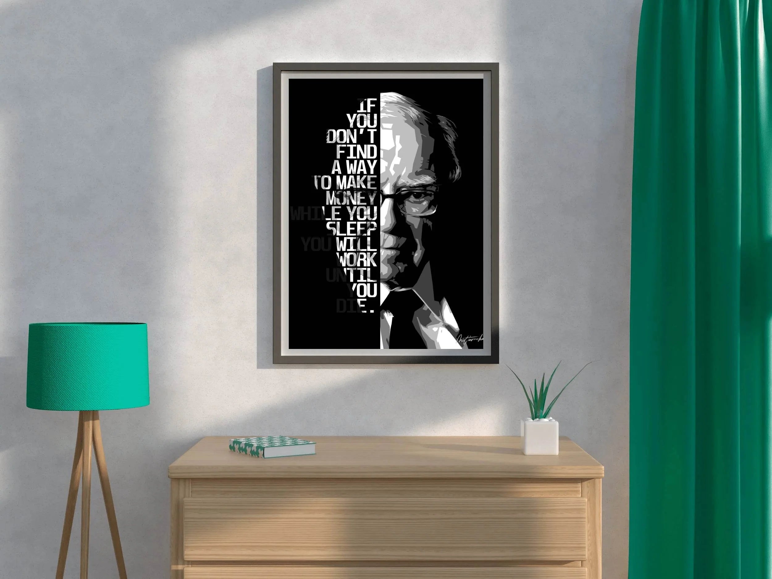 Warren Buffett Motivational Quote Wall Art - beink online art store