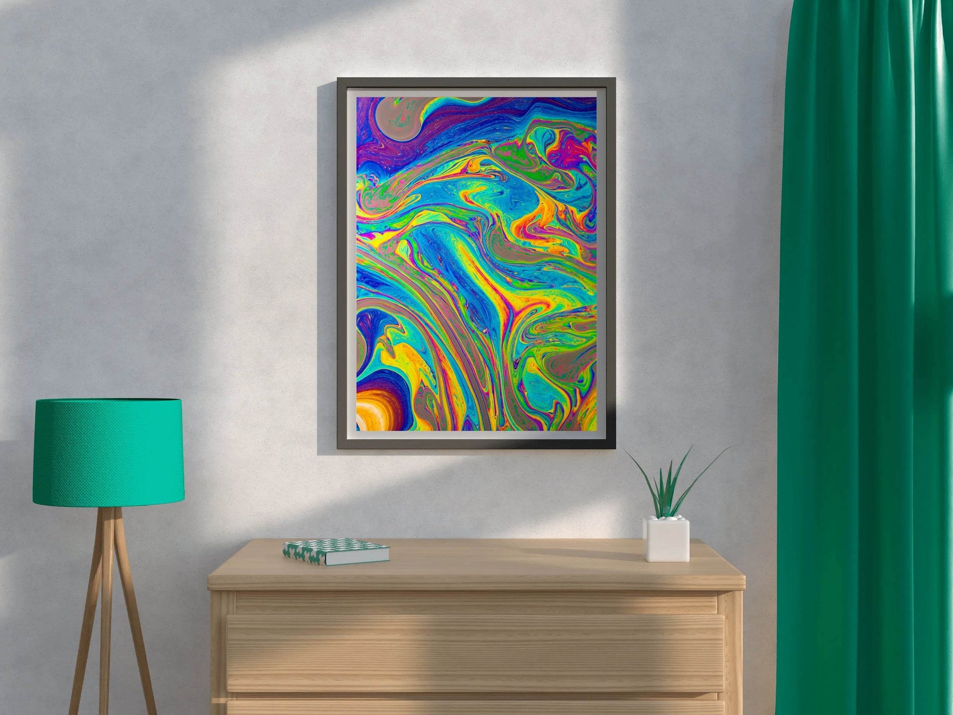 Multicolor Oil Paint Fluid Abstract Wall Art - beink online art store