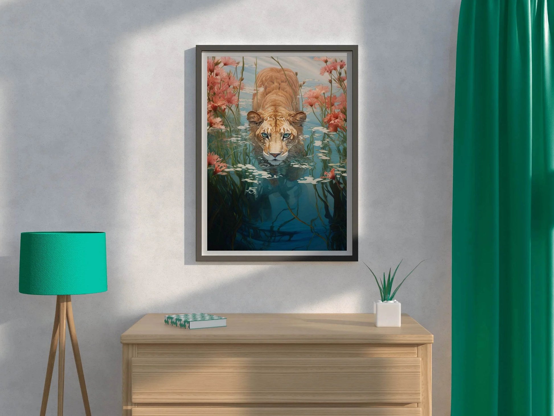 Digital Painting of Lion Wall Art - beink online art store