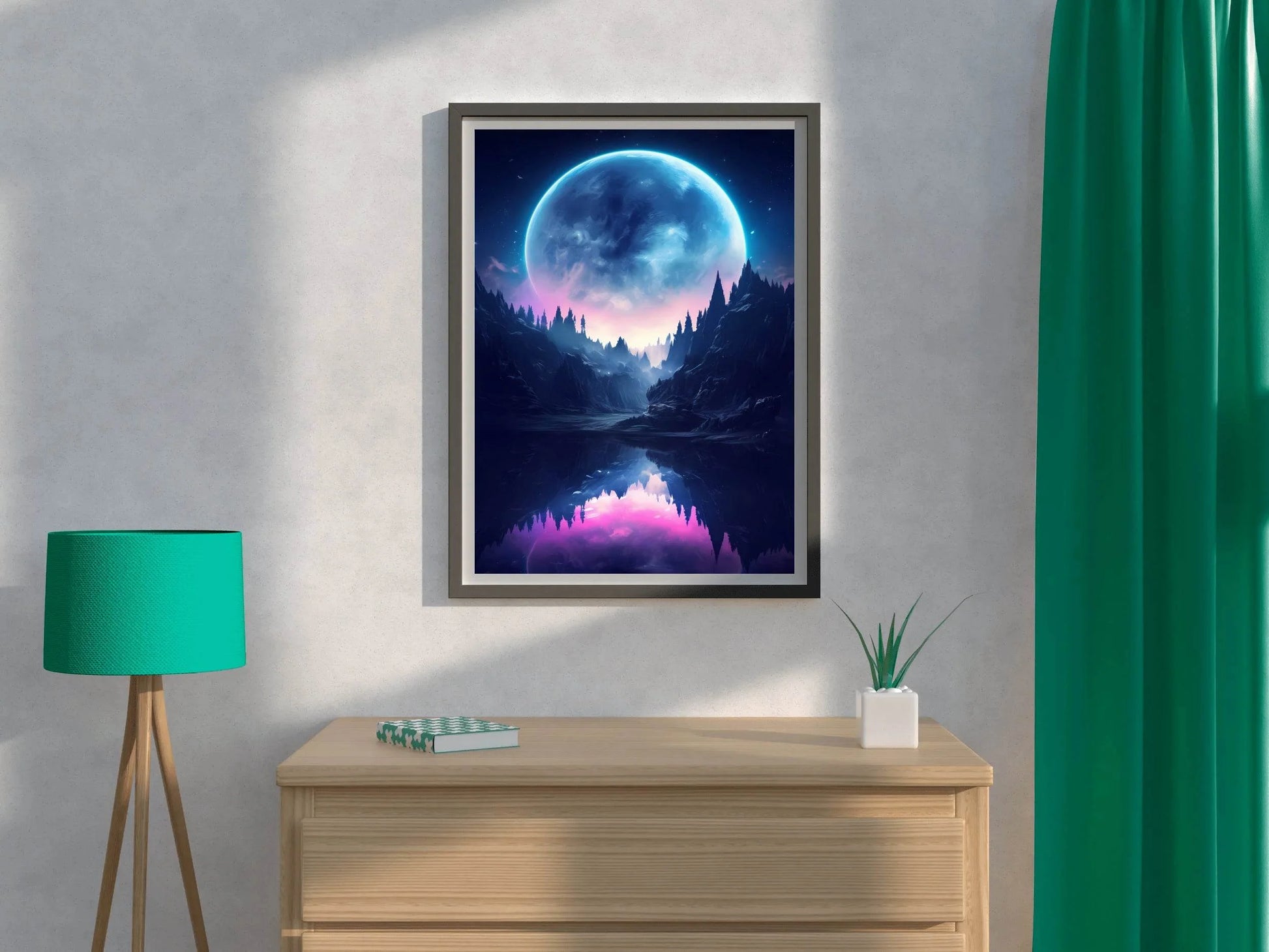 Moonlight In The Water Wall Art - beink online art store