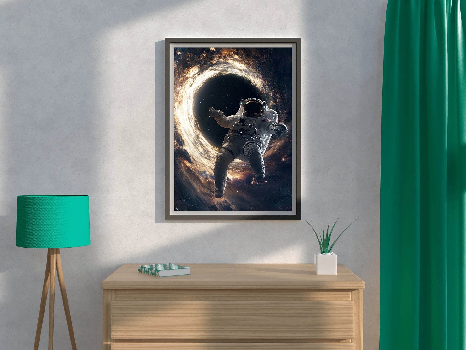 Astronaut in Black Hole floating Wall Art - beink online art store
