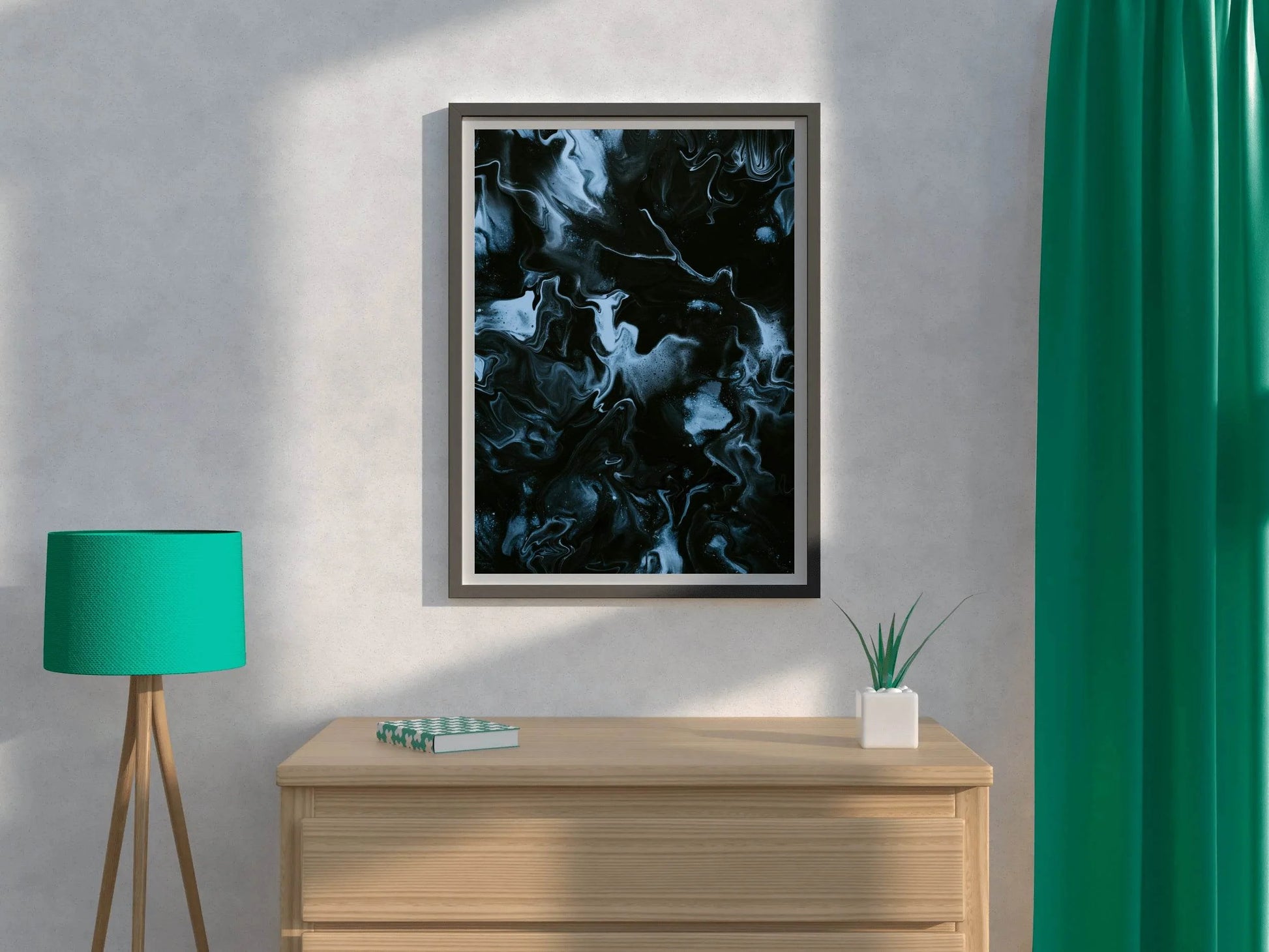 Smokey Oil Paint Abstract Wall Art - beink online art store