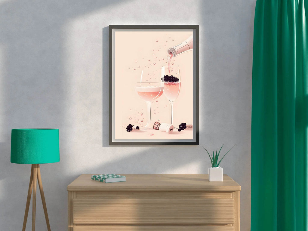 Vintage Champagne Wall Art - beink online art store