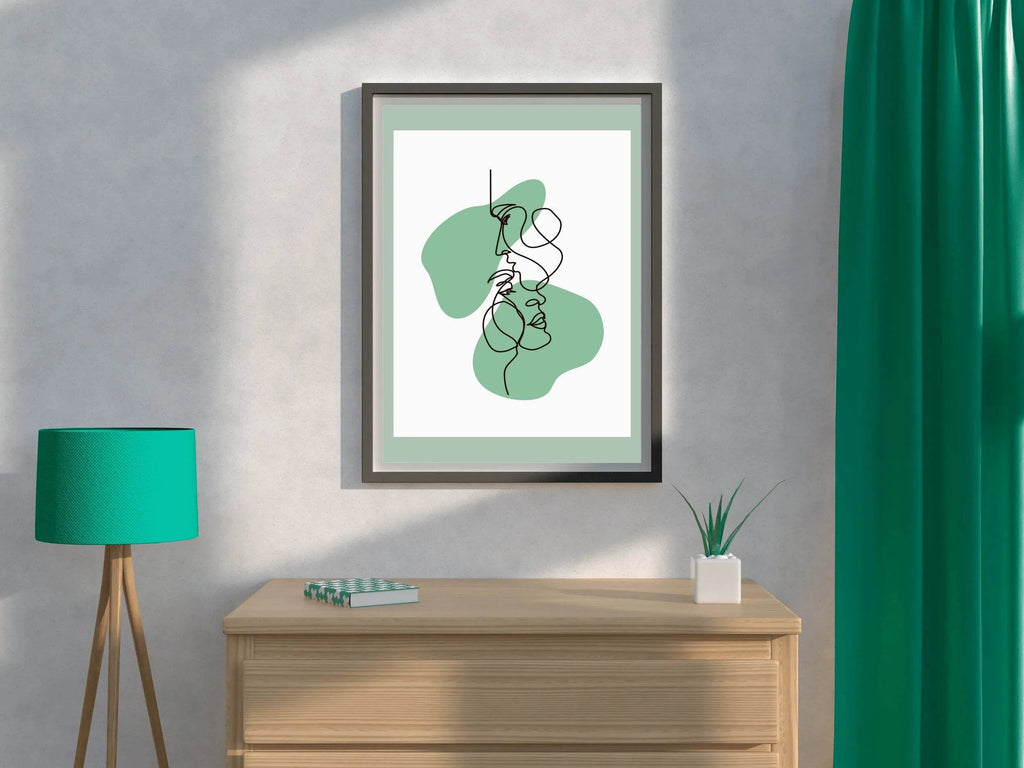 Minimal Romantic Face Wall Art - beink online art store