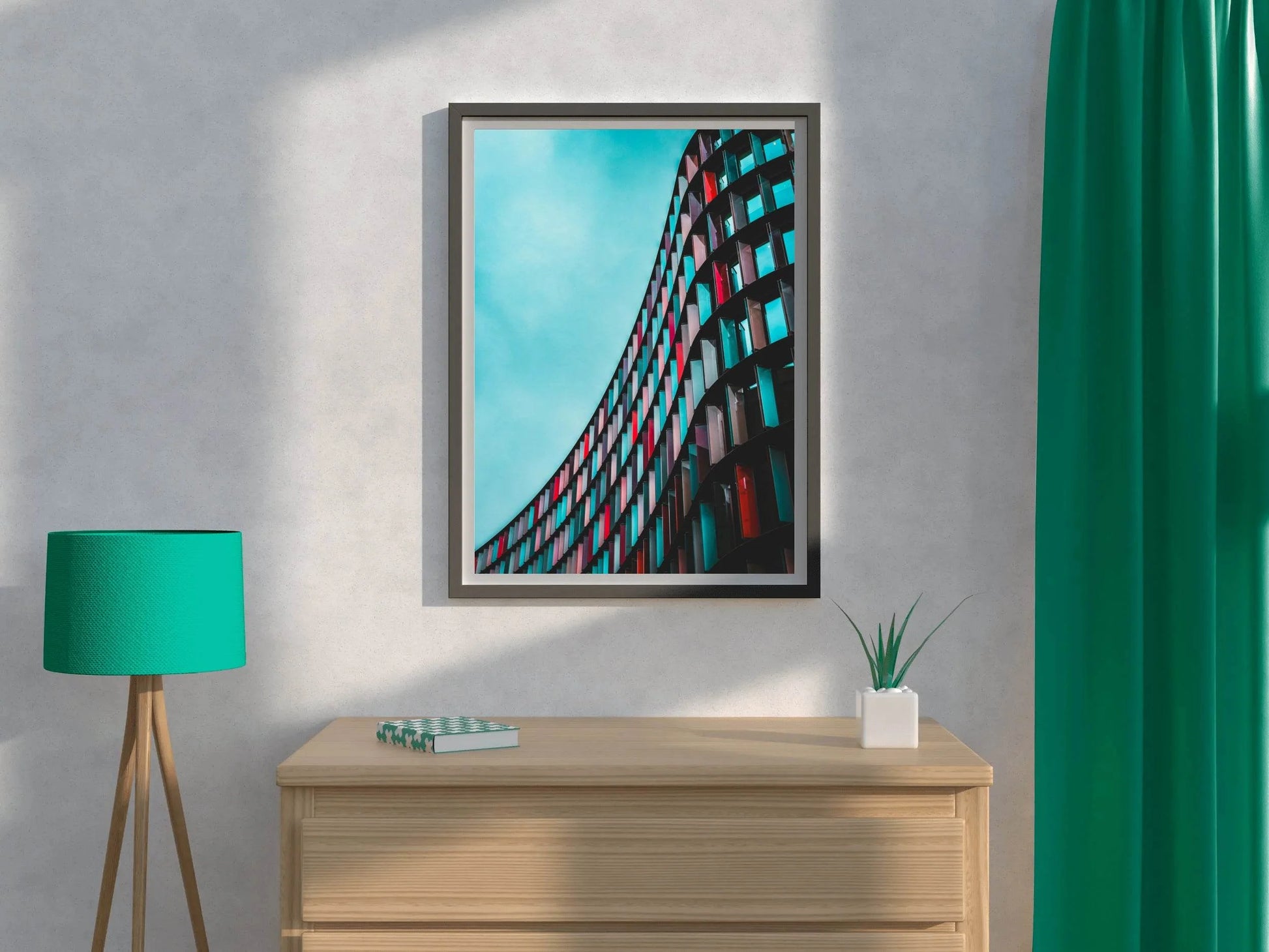 Slightly Curved Building Abstract Wall Art - beink online art store