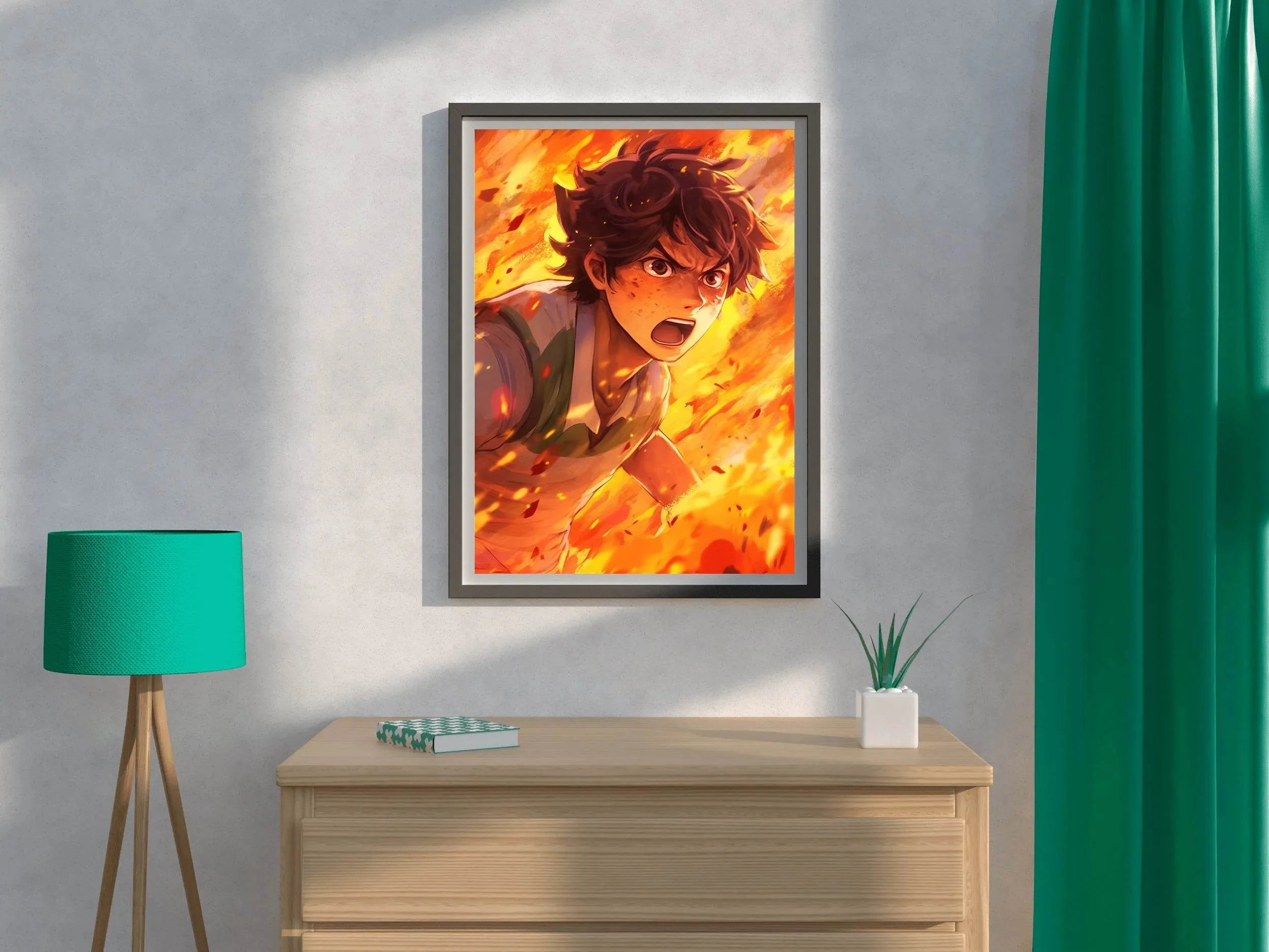 Orange Anime character Anime Wall Art - beink online art store