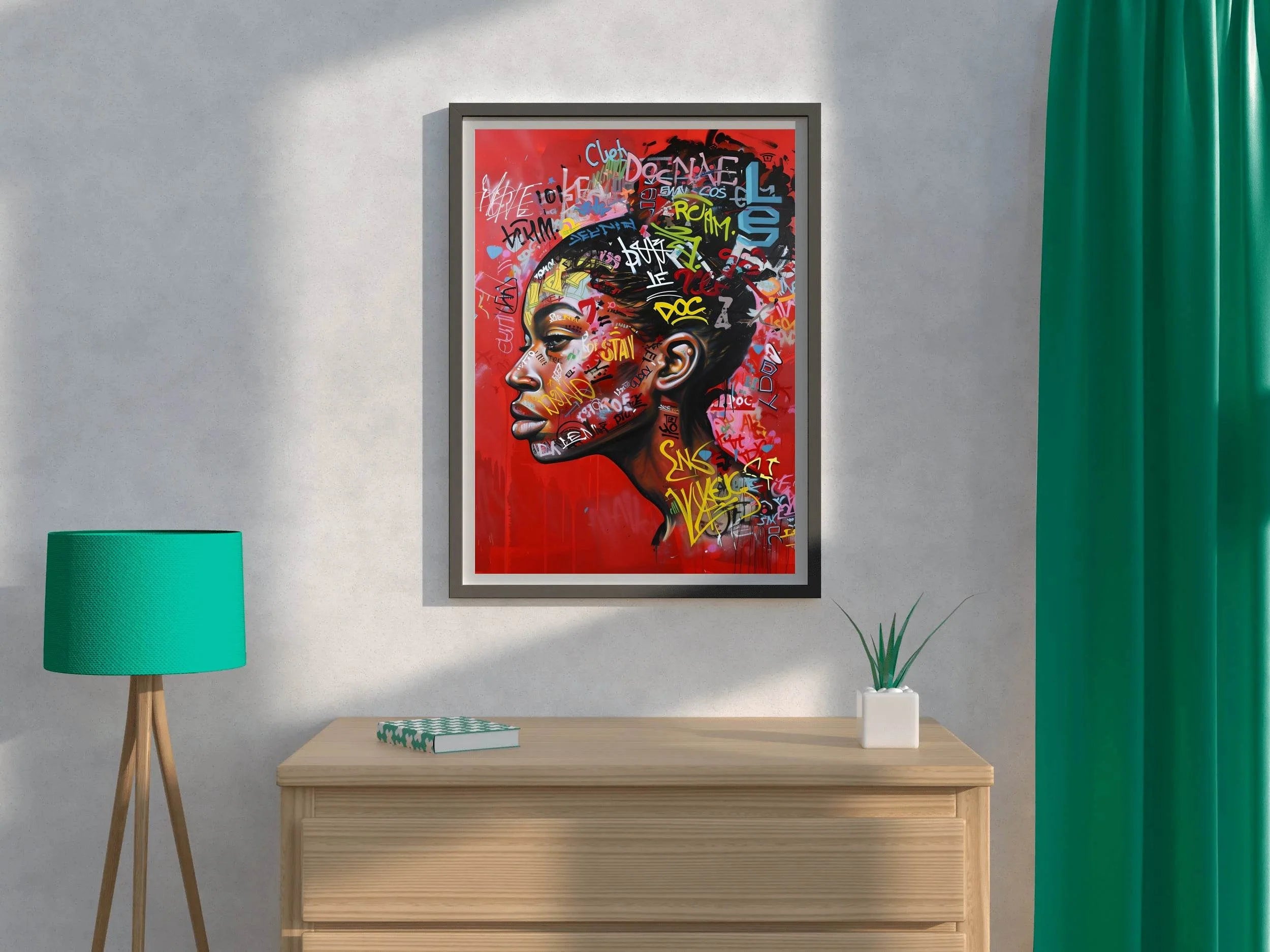 Urban Graffiti Portrait Street Style Wall Art - beink online art store