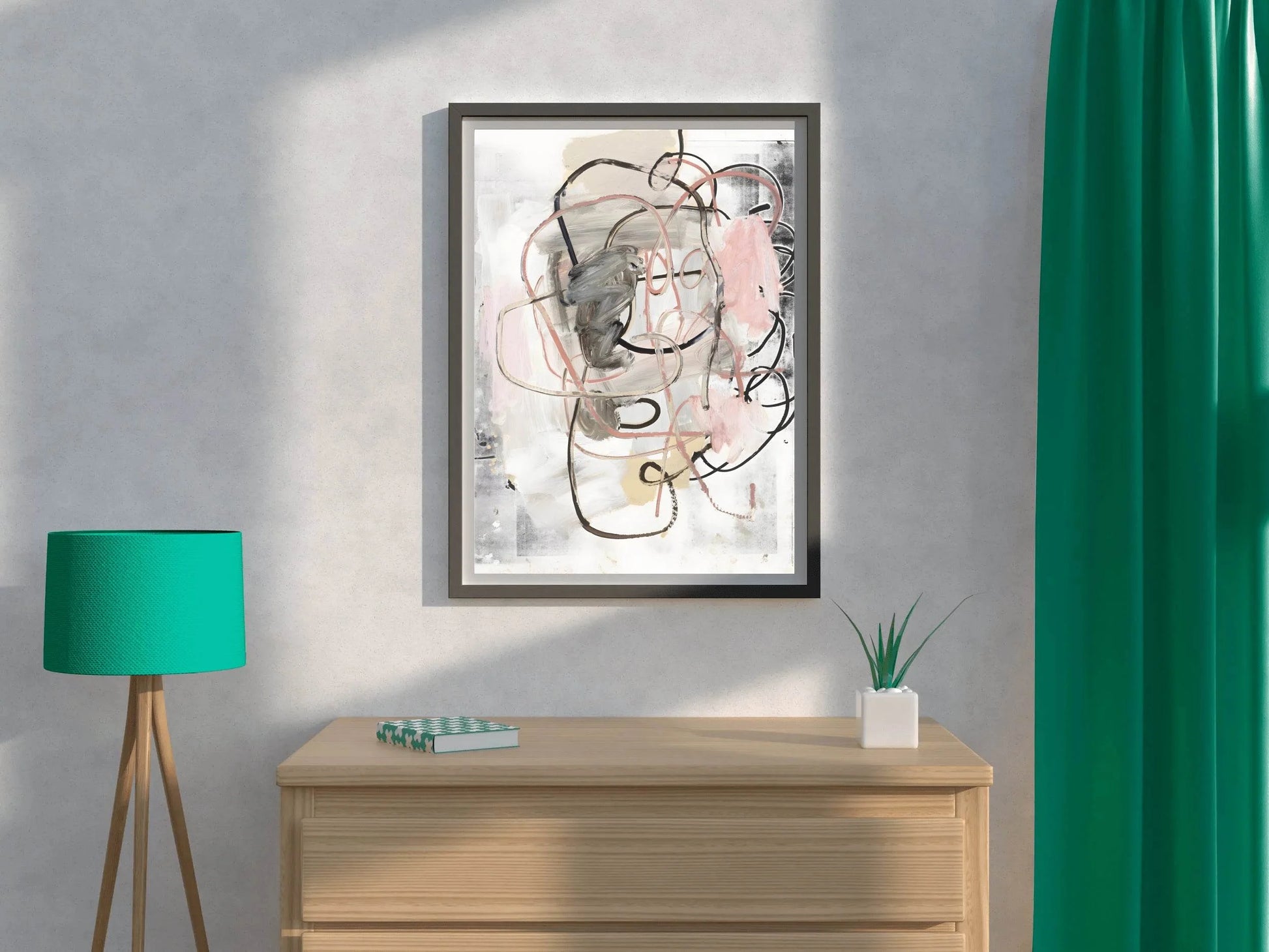 Intertwined Lines Textured Composition Wall Art - beink online art store