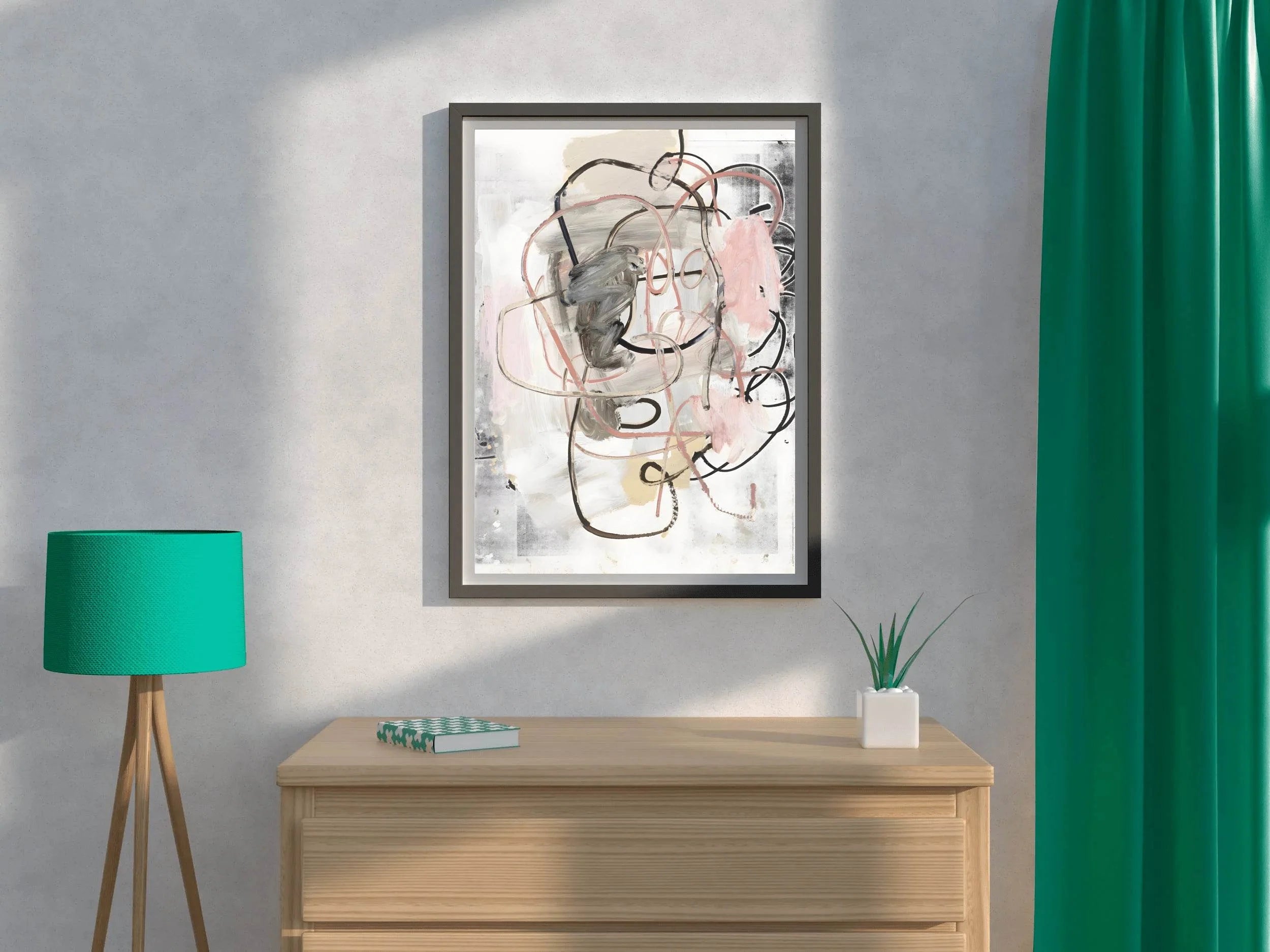 Intertwined Lines Textured Composition Wall Art - beink online art store