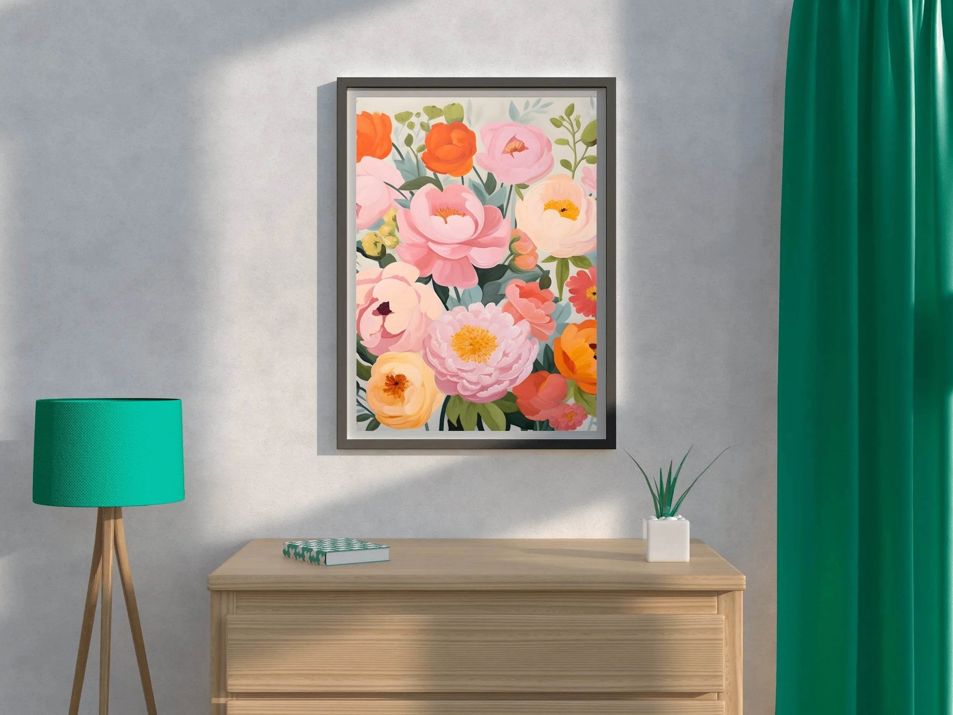 Painting of Colorful Flowers Wall Art - beink online art store