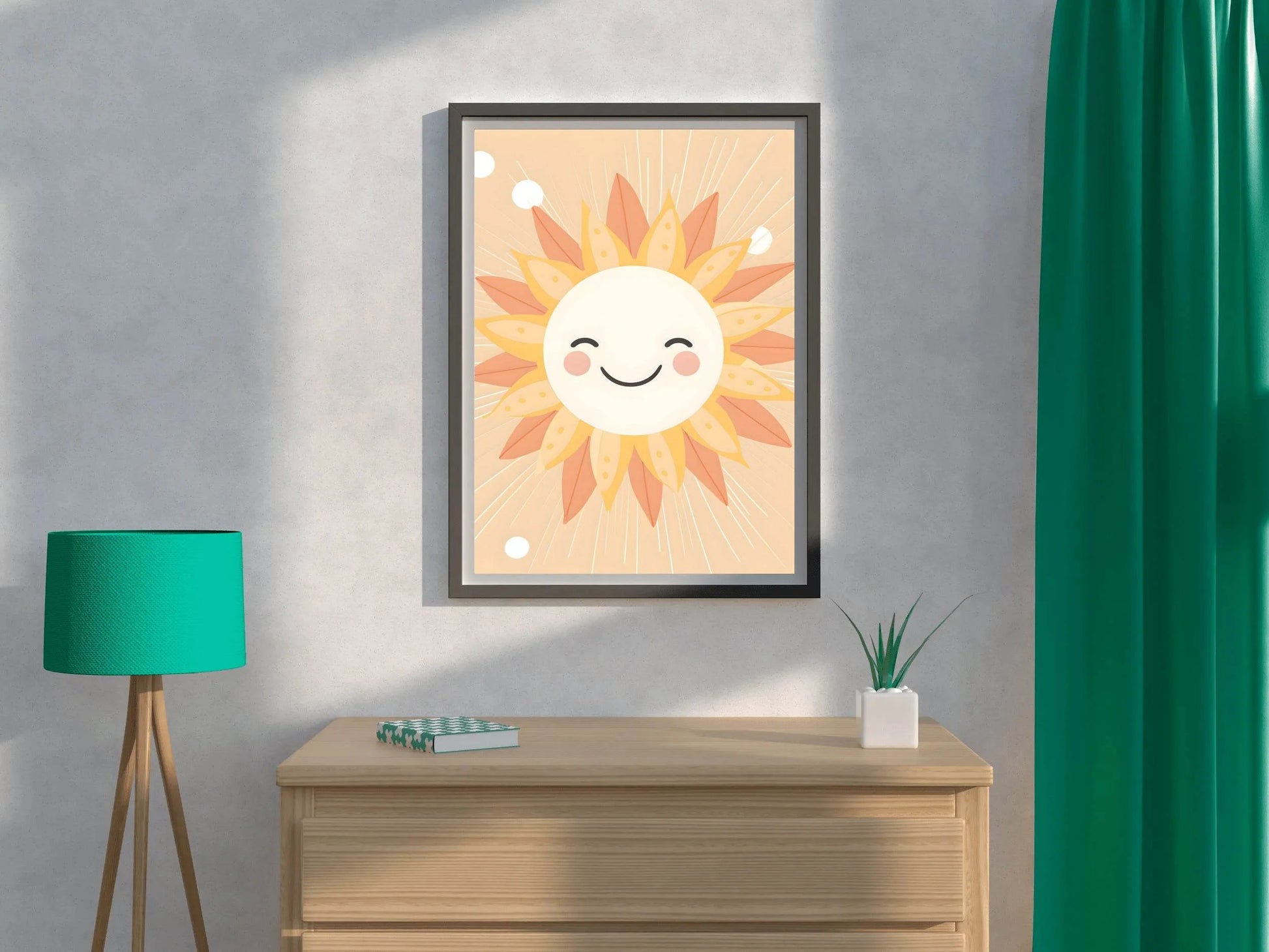 Painting of Smiling Sunflower Wall Art - beink online art store