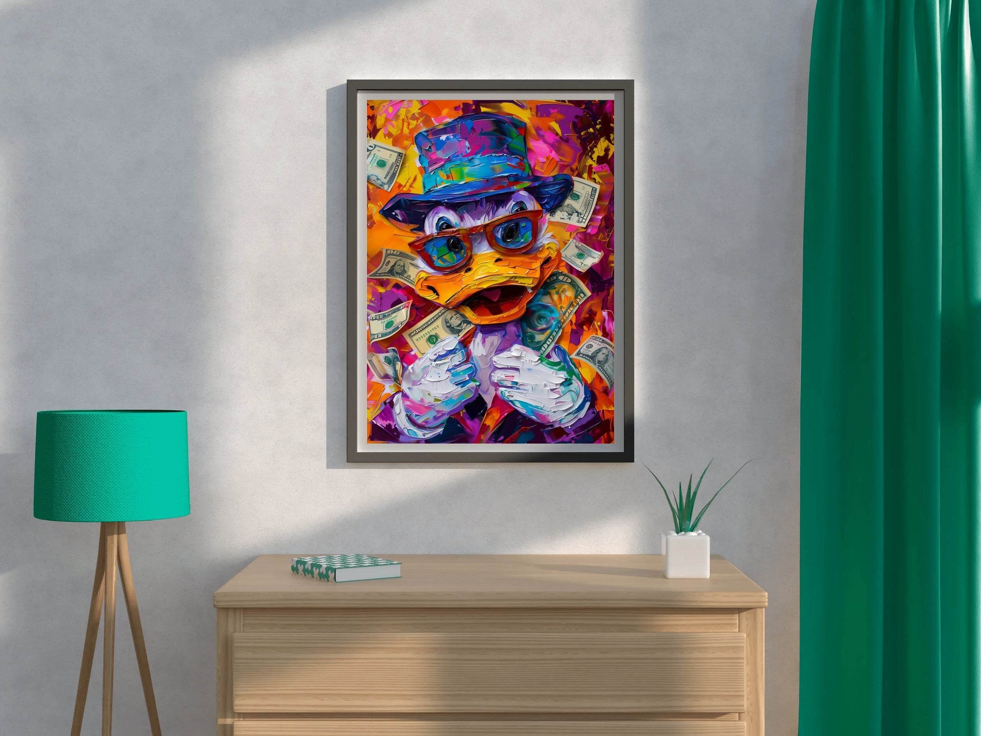 McDuck Surrounded by Money Wall Art - beink online art store