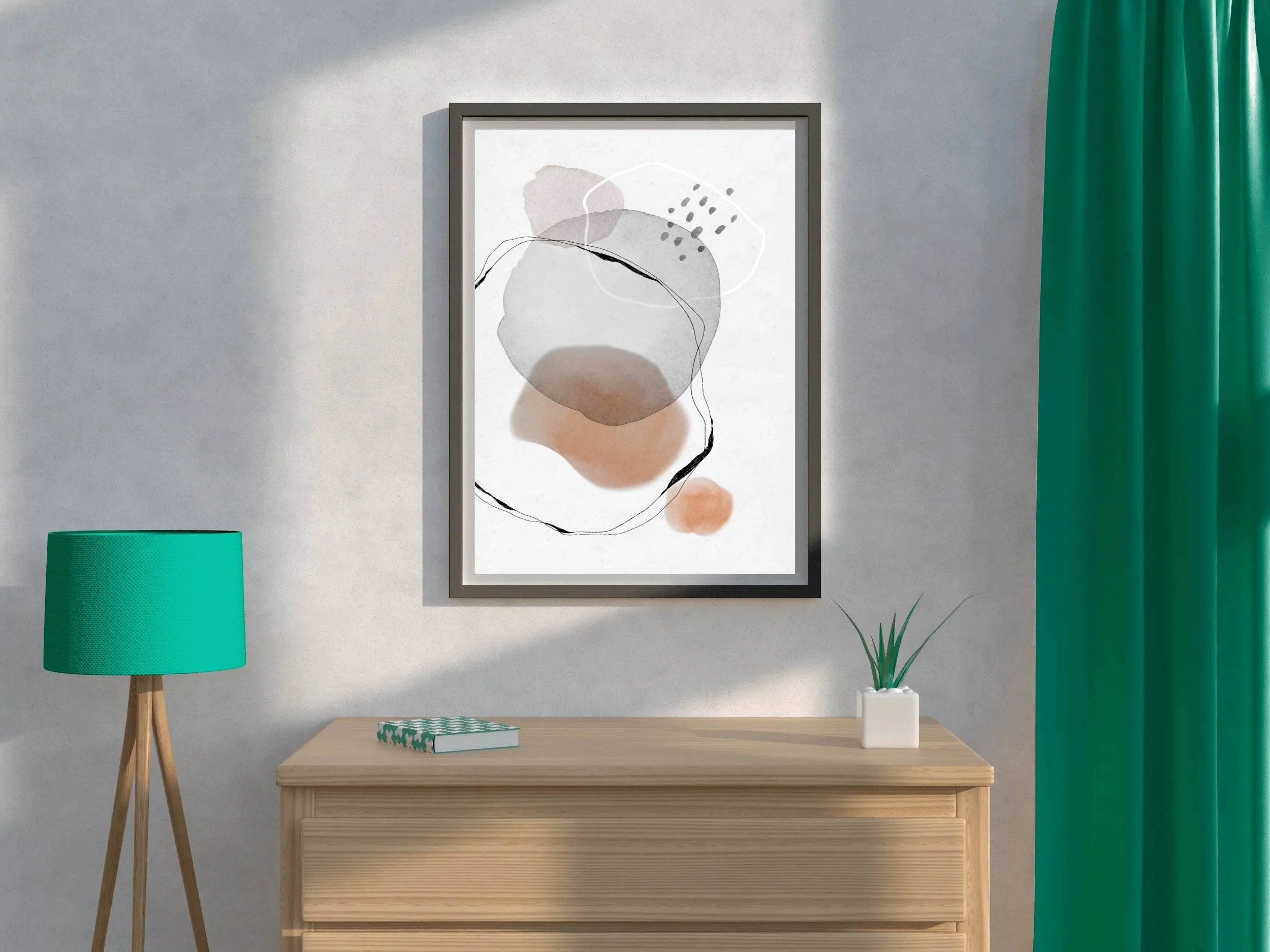 Water Color Mark Abstract Wall Art - beink online art store