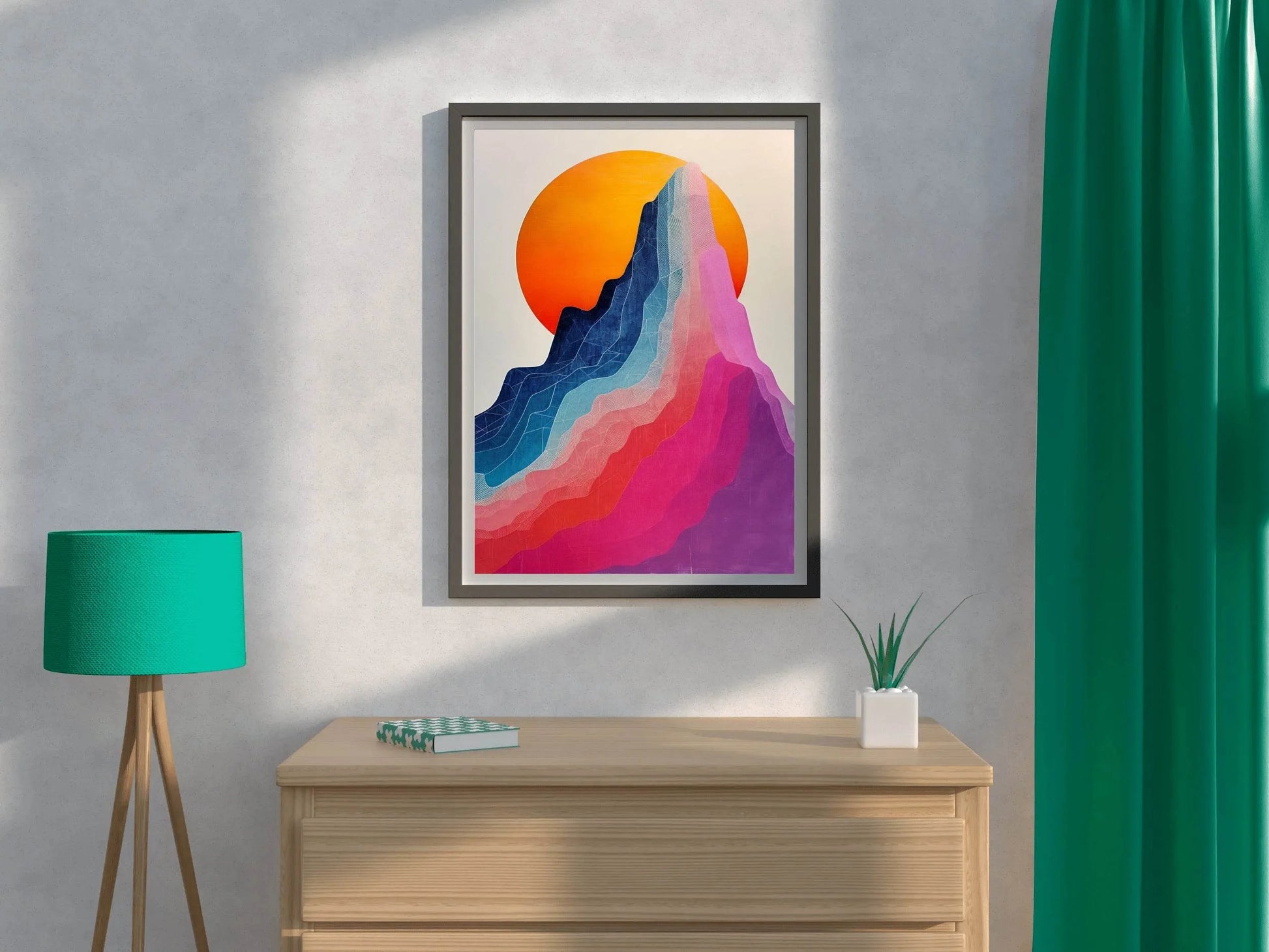 Colorful Layered Sunrise Wall Art - beink online art store