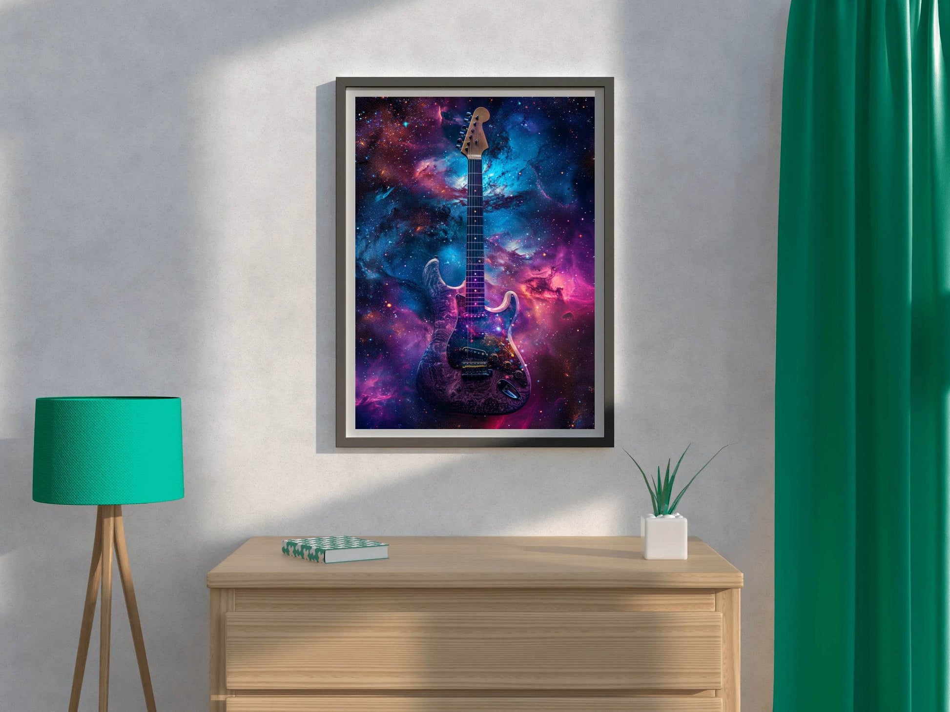 Galactic Rock Guitar Wall Art - beink online art store