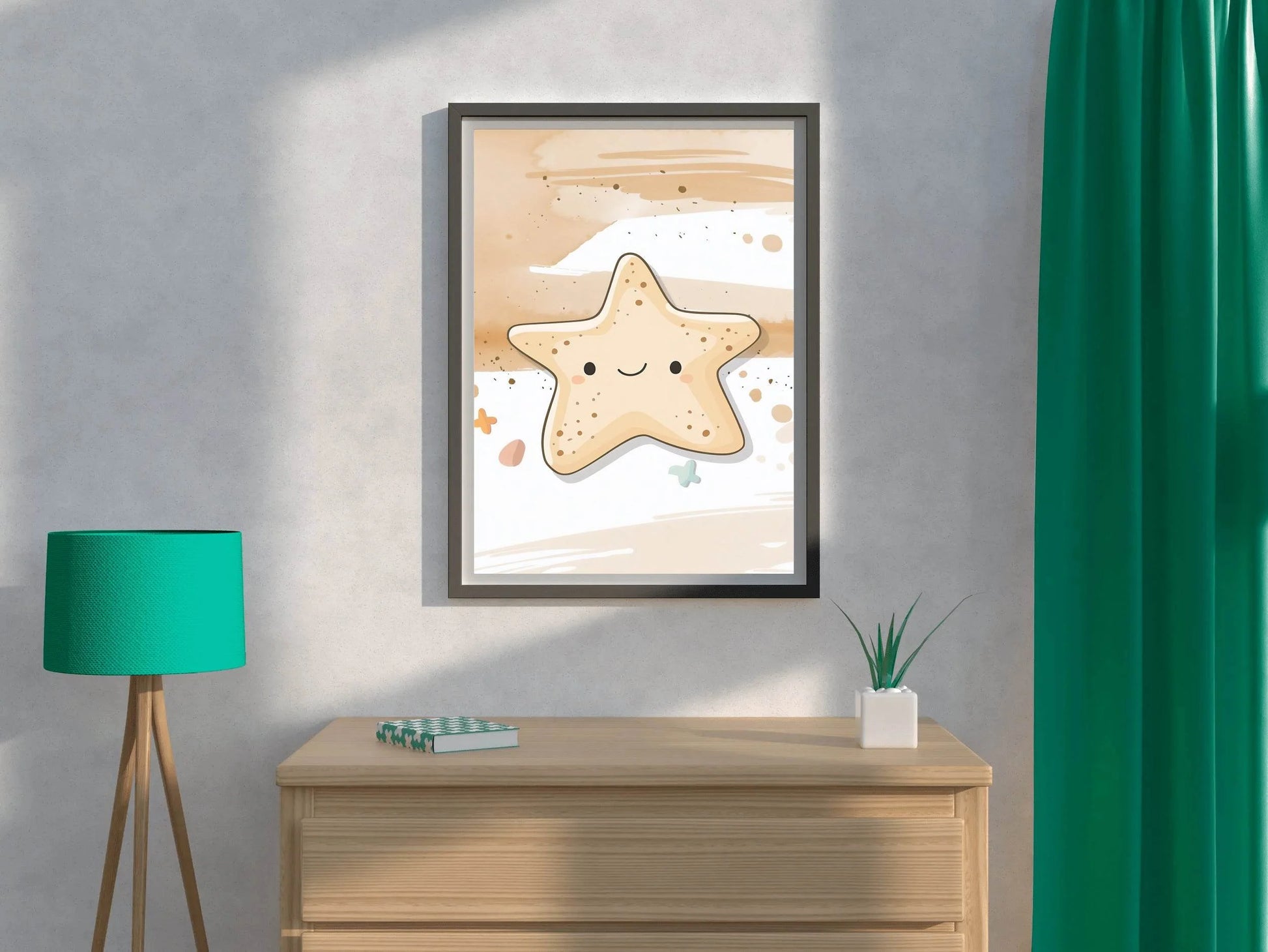 Cute Starfish Character Illustration - beink online art store
