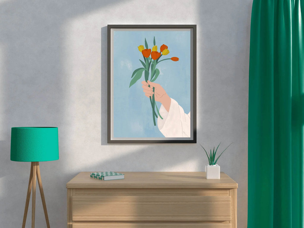 Bouquet in Hand Wall Art - beink online art store