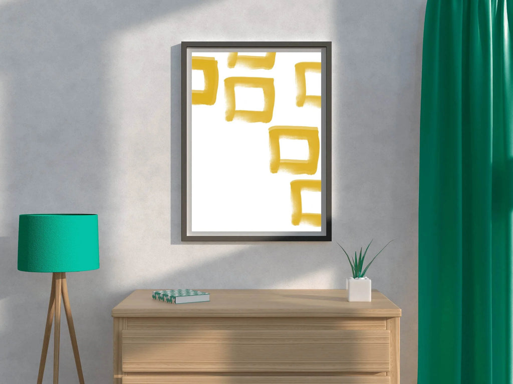 Painting Yellow Cubes Wall Art - beink online art store