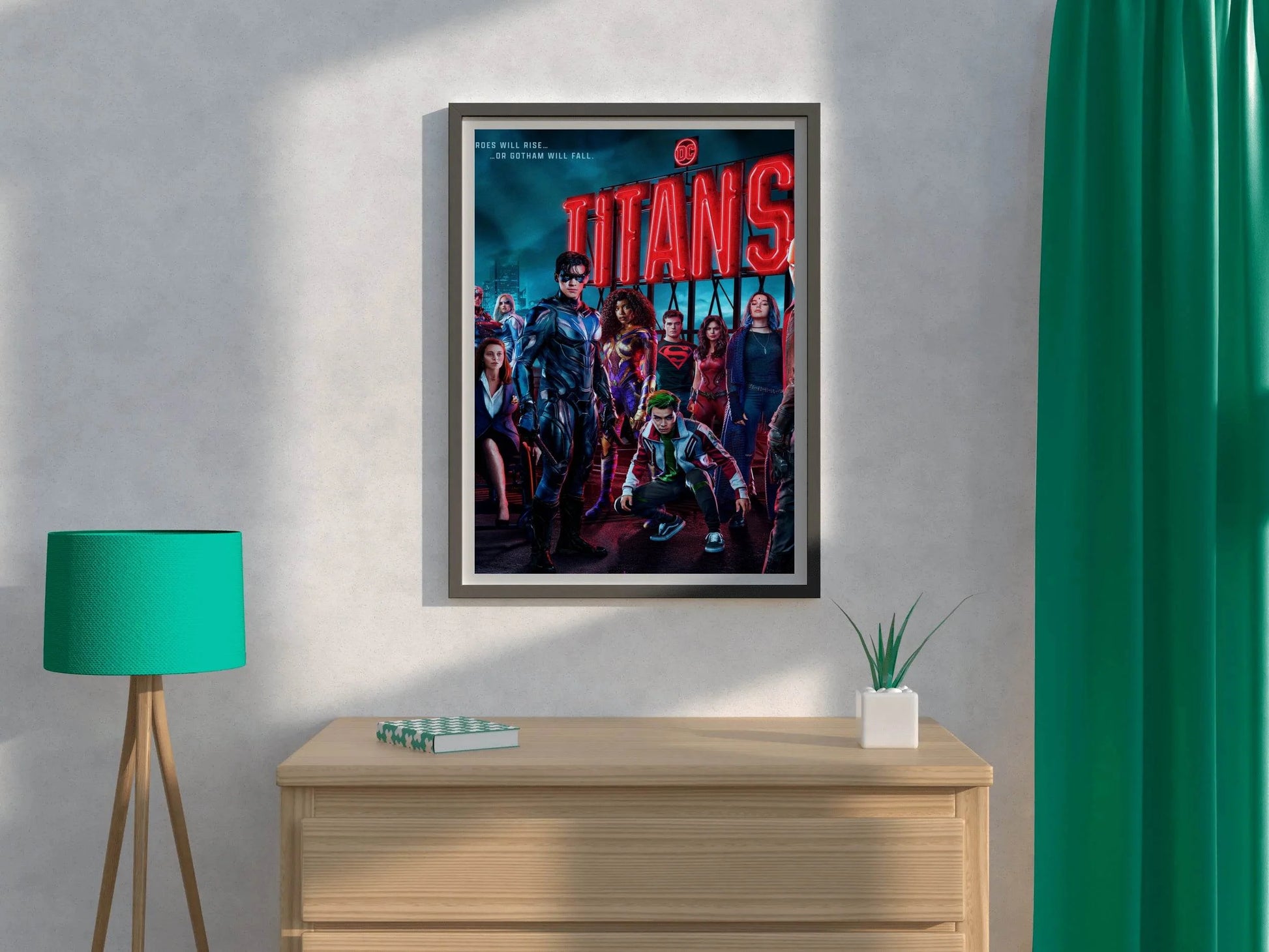 TITANS Heros on Roof Wall Art - beink online art store