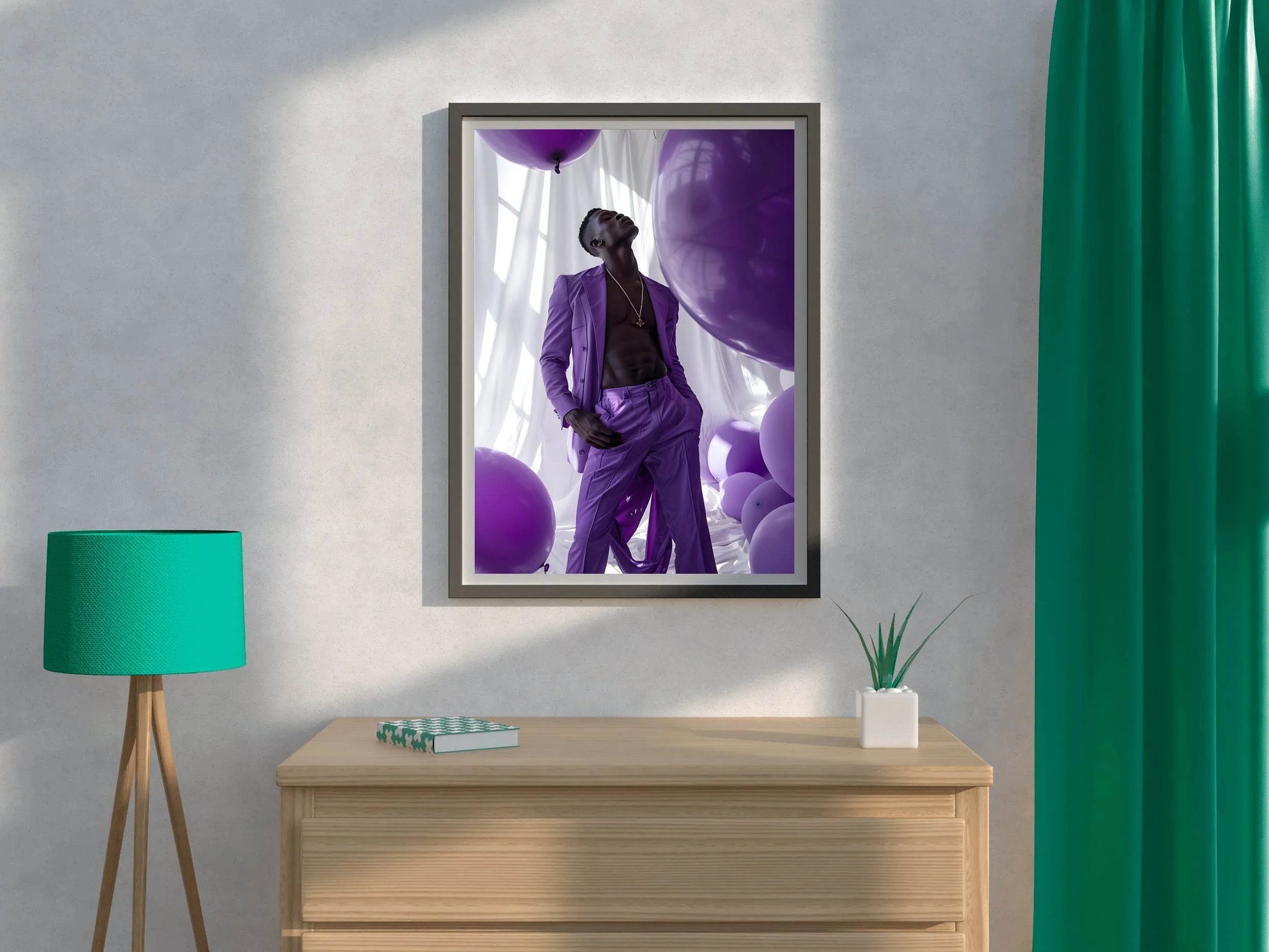 Purple Formal Suit Wall Art - beink online art store