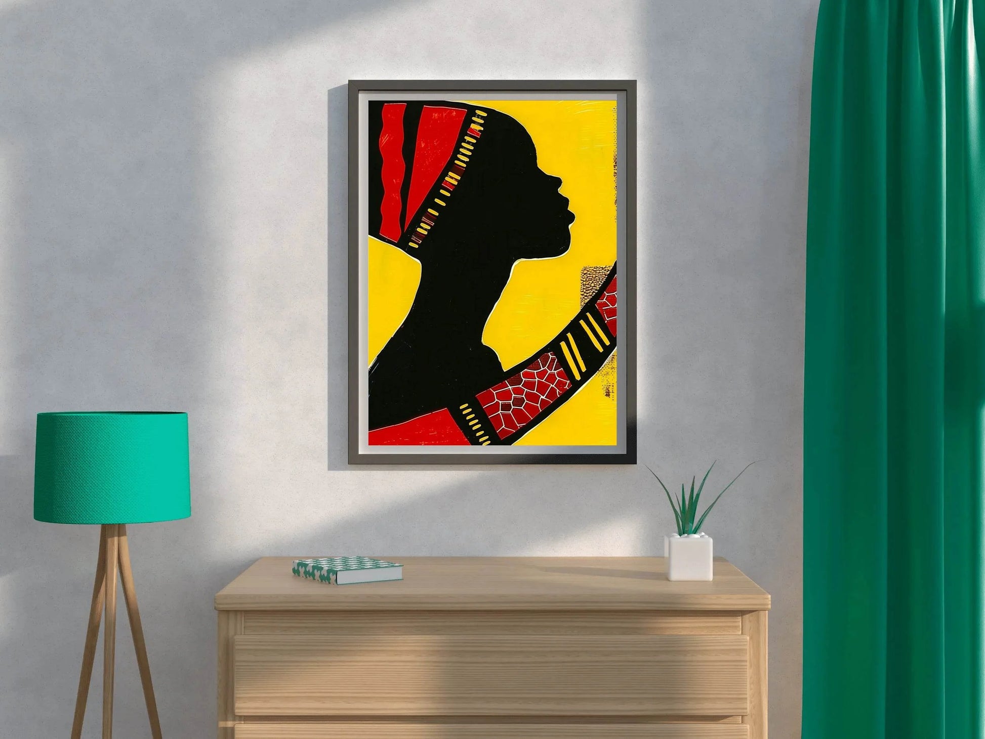 Gold Black Woman Wall Art - beink online art store